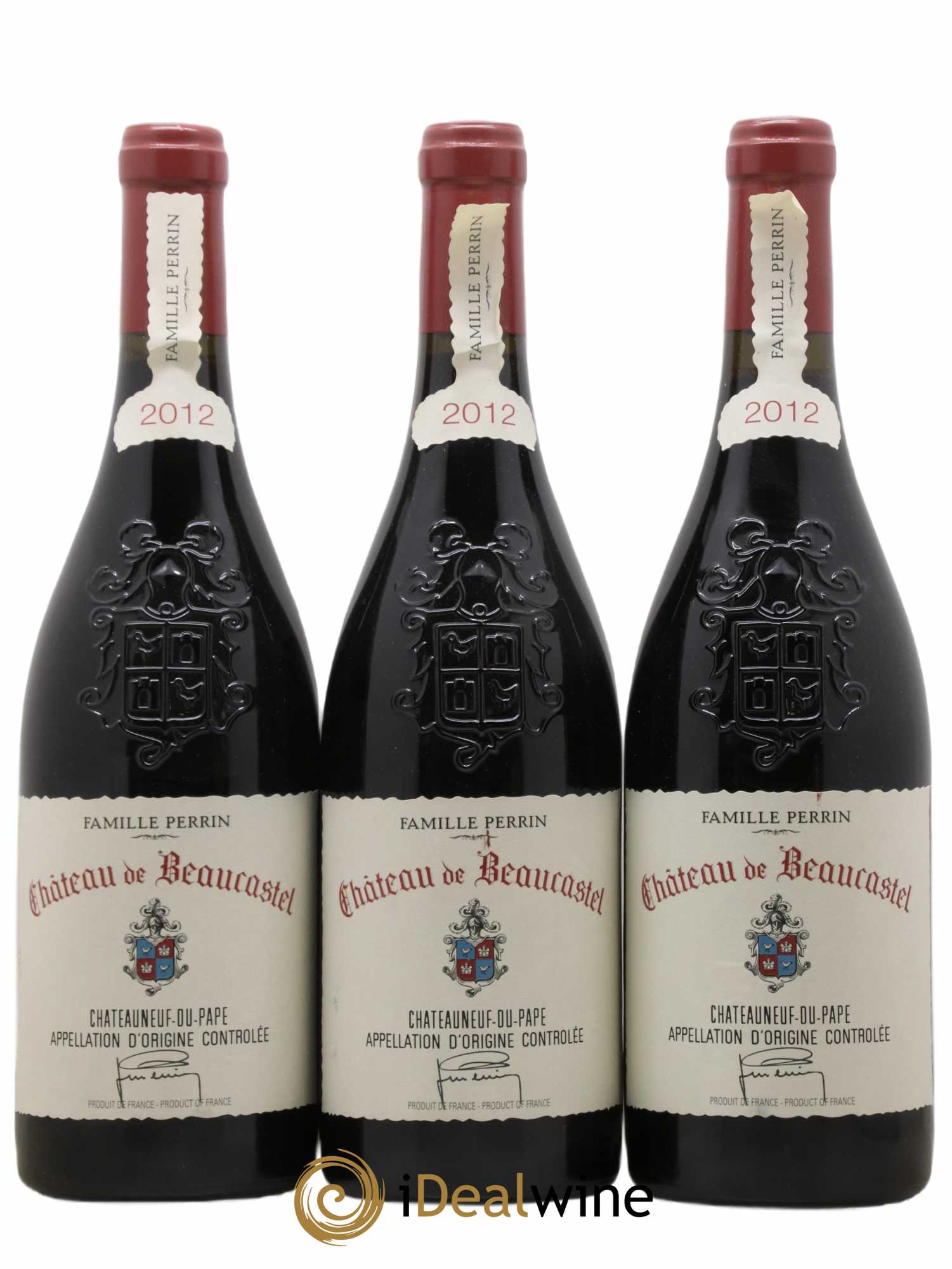 Châteauneuf-du-Pape Château de Beaucastel Famille Perrin 2012 - Lot de 3 bouteilles - 0