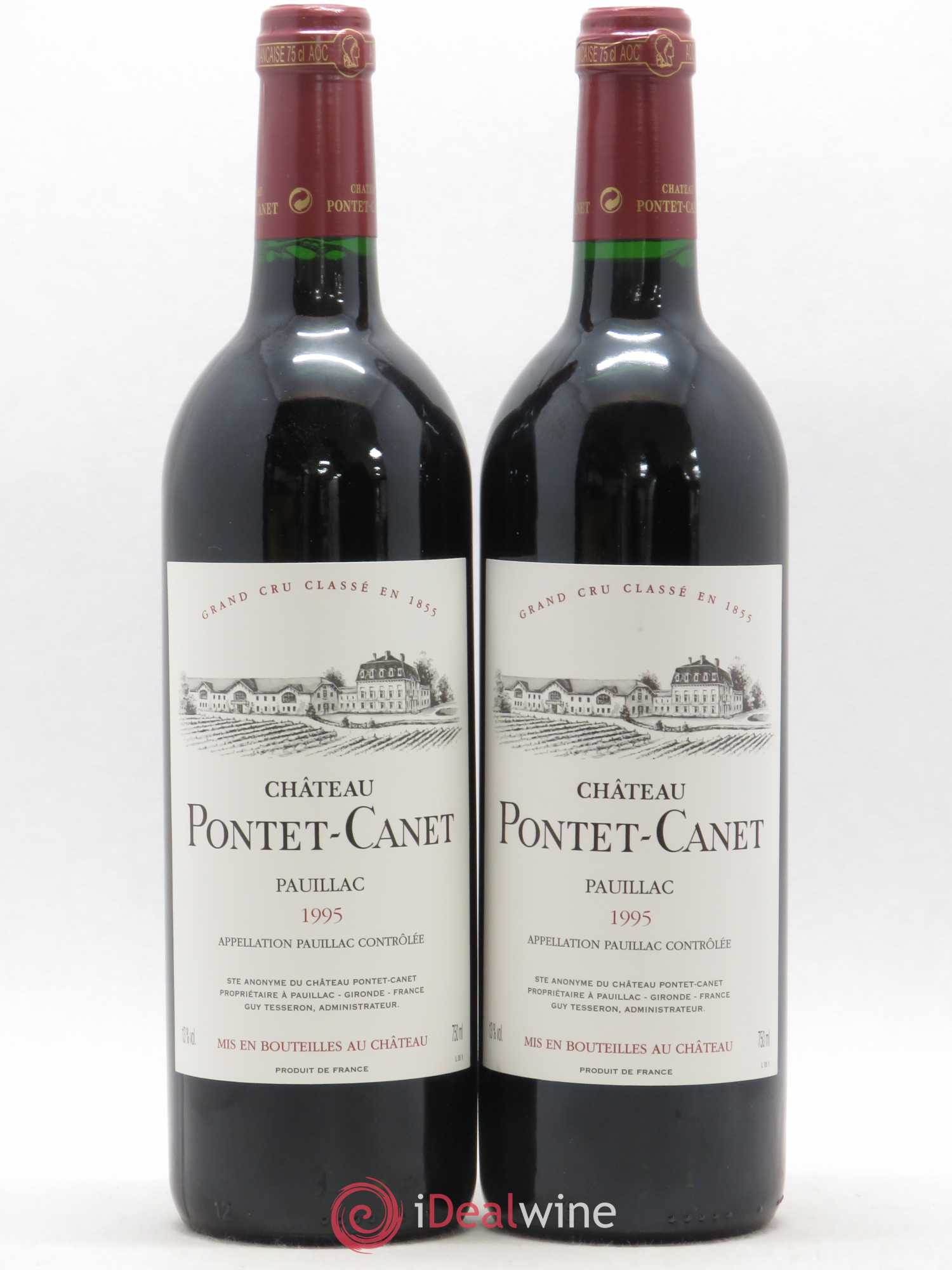 Château Pontet Canet 5ème Grand Cru Classé 1995 - Lot de 2 bouteilles - 0