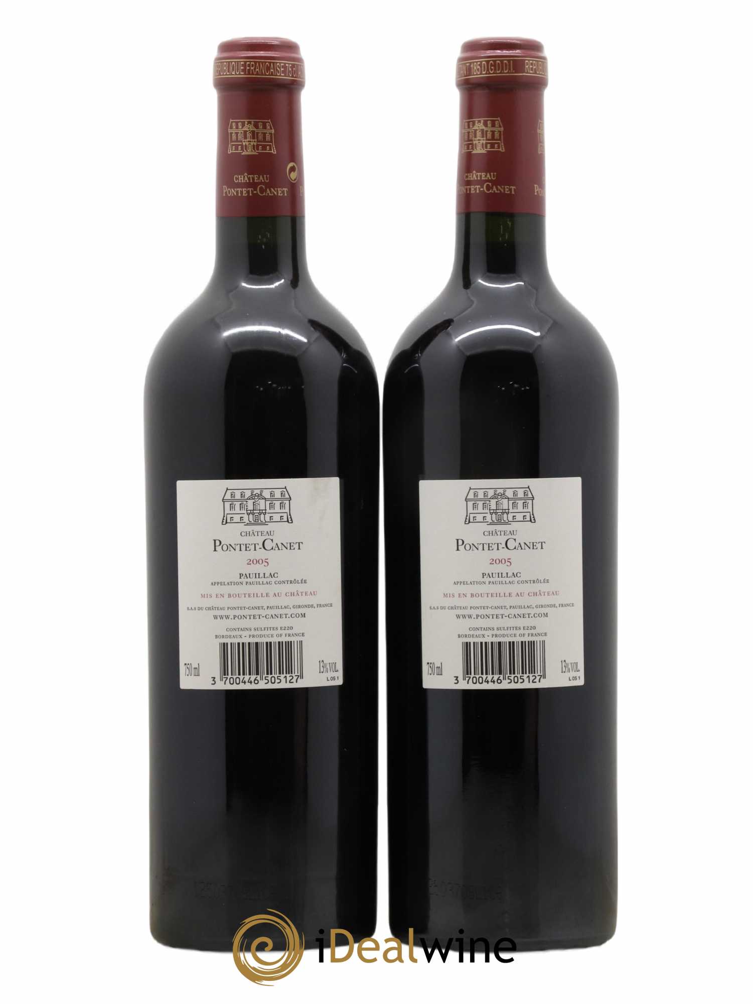 Château Pontet Canet 5ème Grand Cru Classé 2005 - Lot of 2 bottles - 1