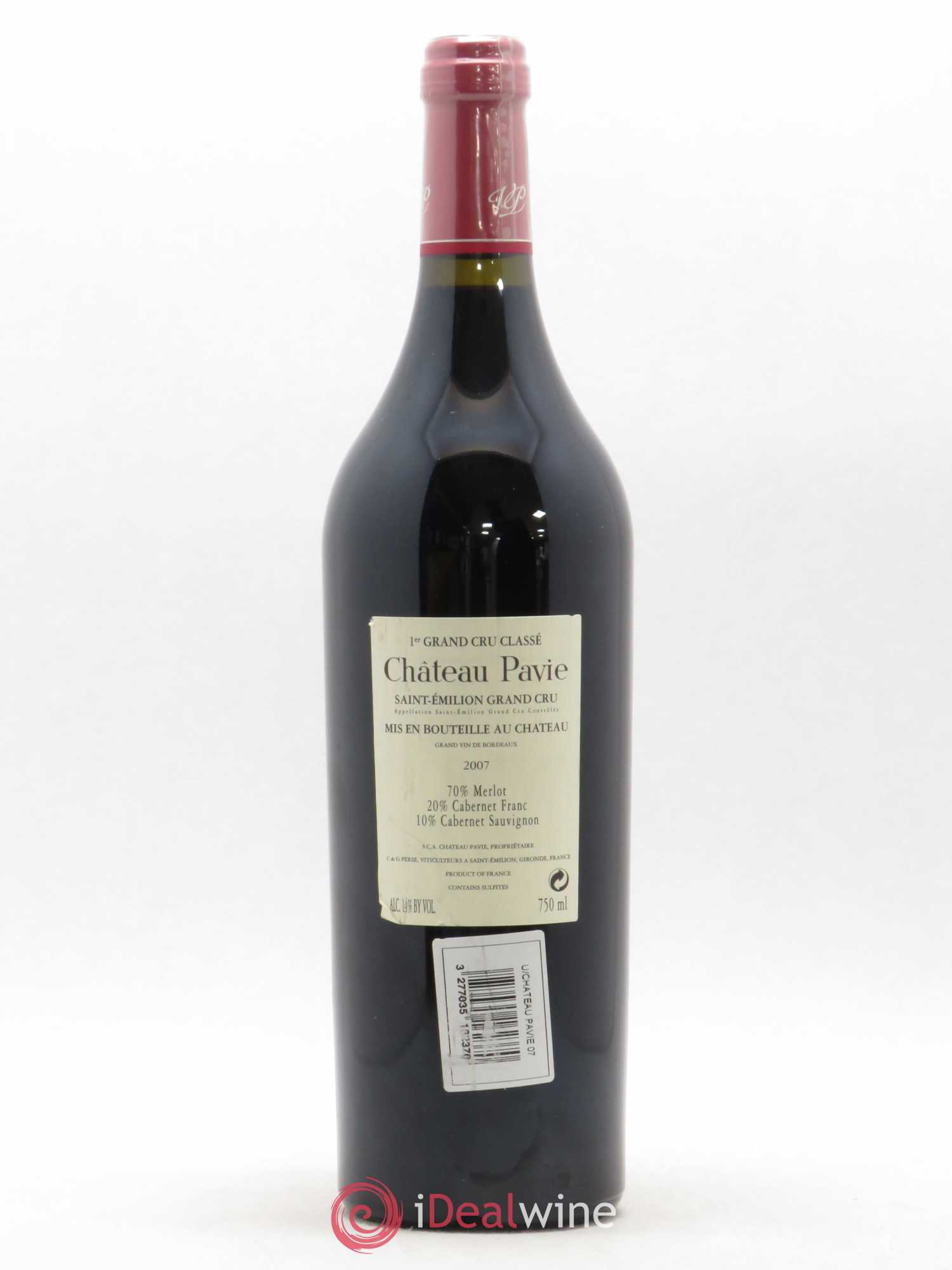 Château Pavie 1er Grand Cru Classé A 2007 - Lot de 1 bouteille - 1
