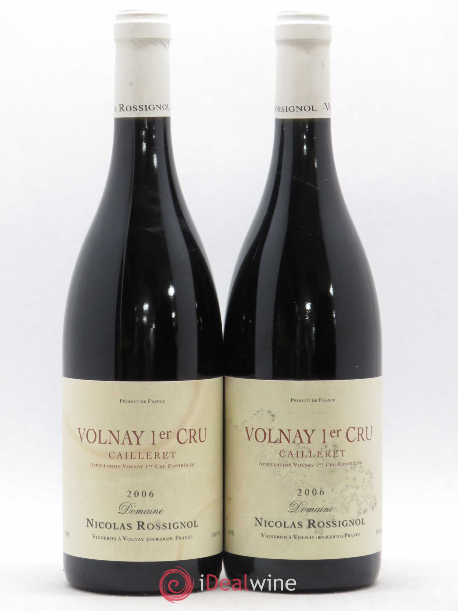 Volnay 1er Cru Cailleret Nicolas Rossignol 2006 - Posten von 2 Flaschen - 0