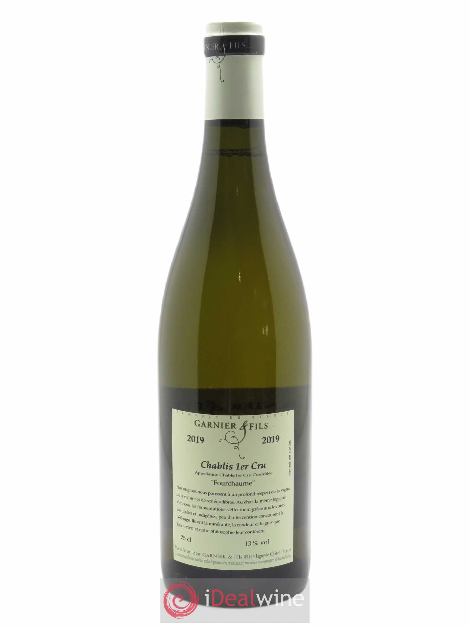 Chablis 1er Cru Fourchaume Garnier & Fils 2019 - Lot de 1 bouteille - 1