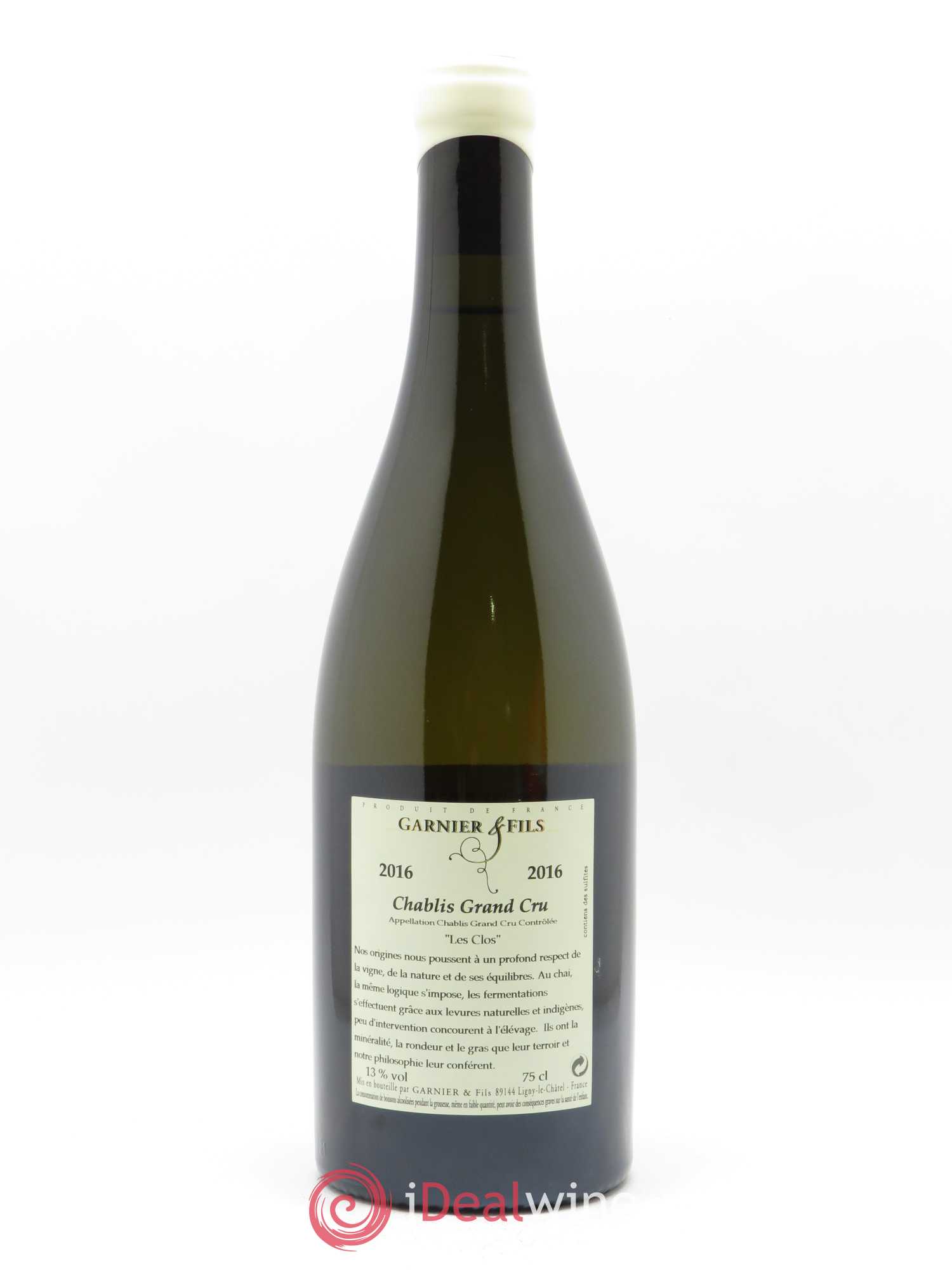 Chablis Grand Cru Les Clos Garnier & Fils 2016 - Posten von 1 Flasche - 1