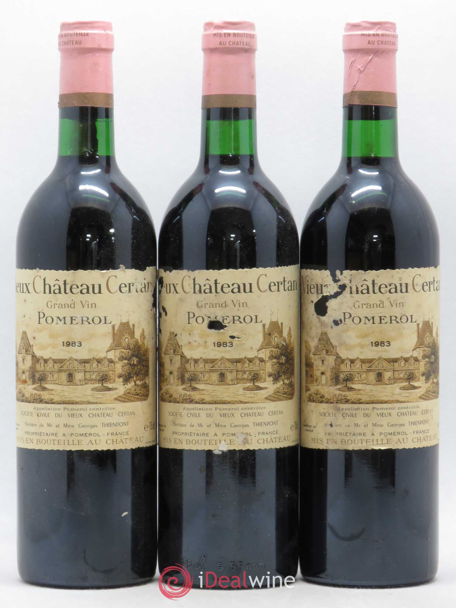 Vieux Château Certan 1983 - Lot de 3 bouteilles - 0