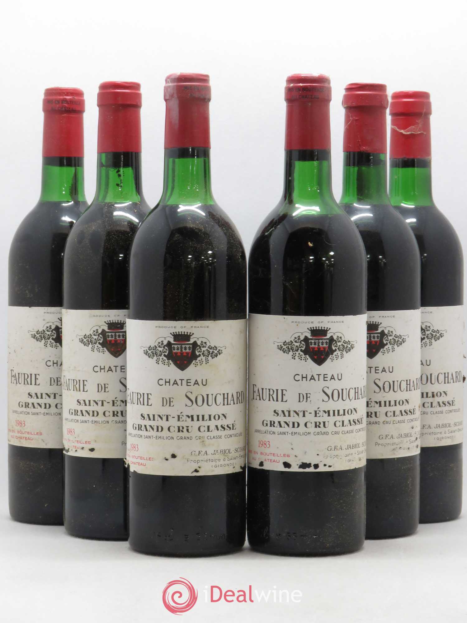 Château Faurie de Souchard Grand Cru Classé 1983 - Lot de 6 bouteilles - 0