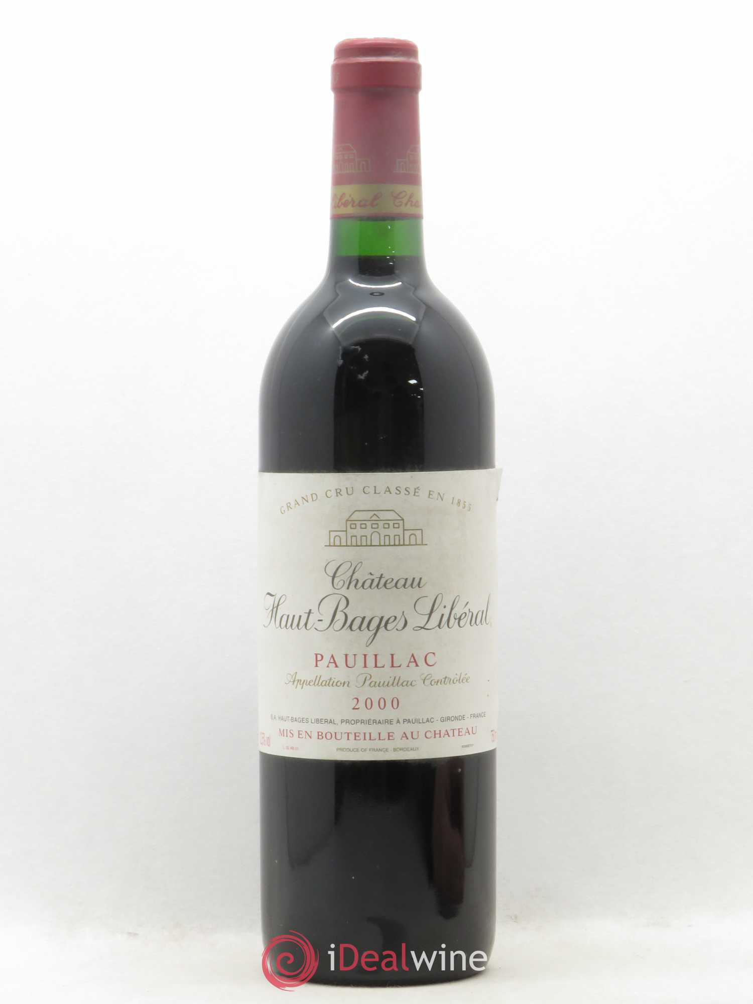 Château Haut Bages Libéral 5ème Grand Cru Classé 2000 - Lot de 1 bouteille - 0
