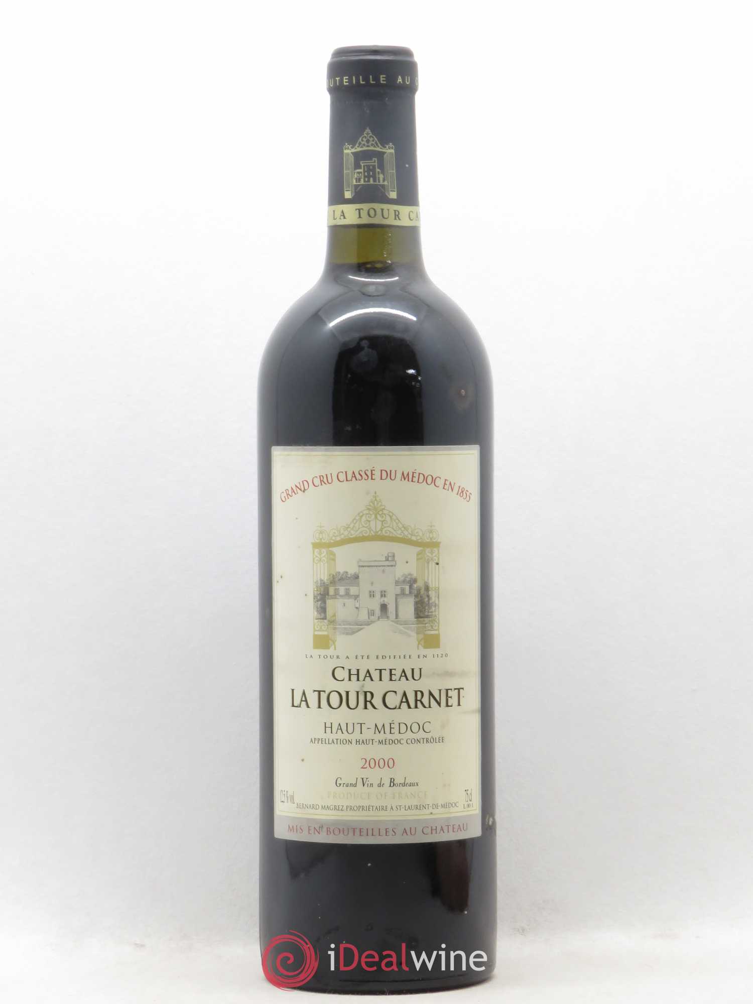 Château la Tour Carnet 4ème Grand Cru Classé 2000 - Lot de 1 bouteille - 0