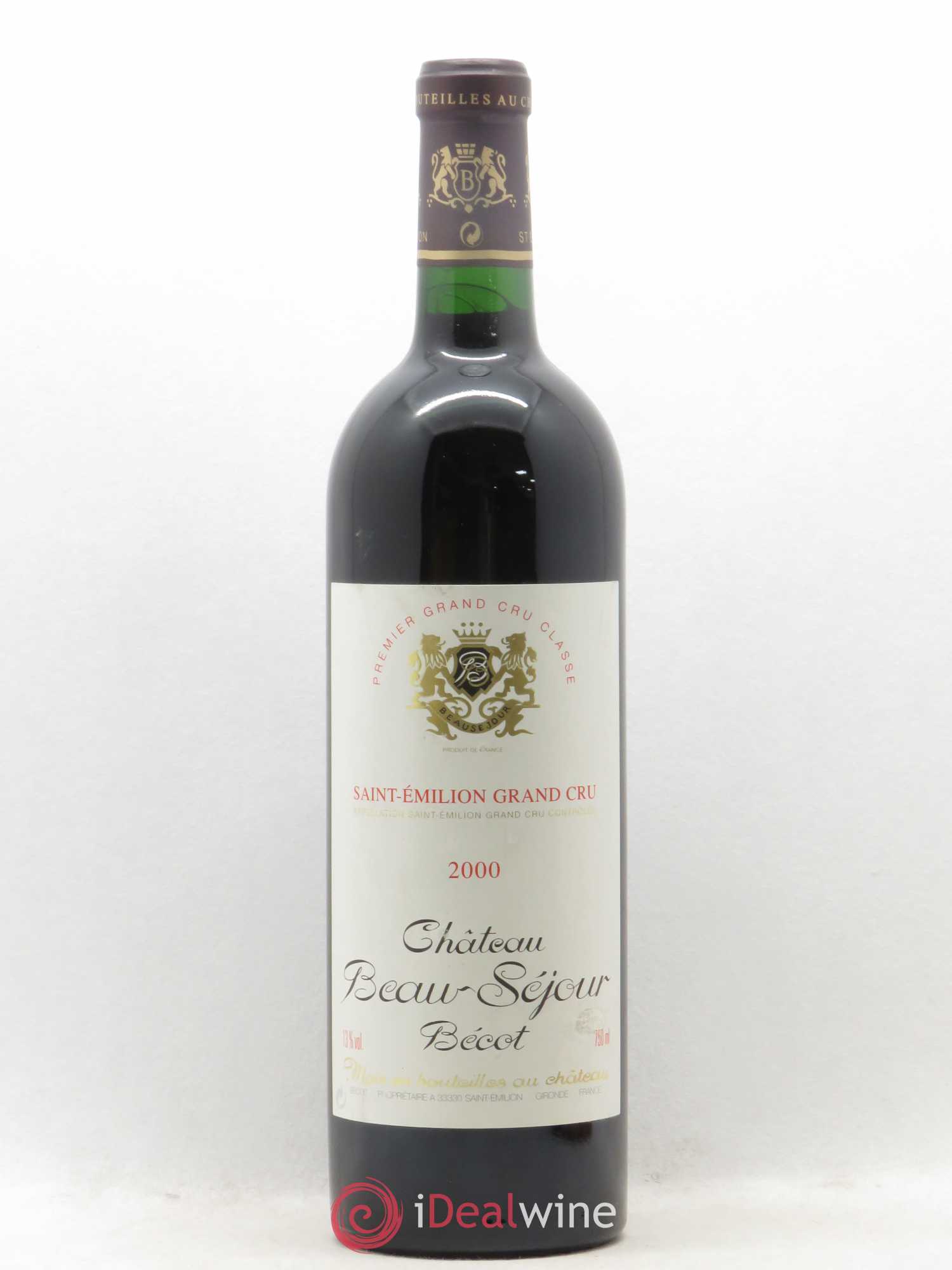 Château Beau-Séjour Bécot 1er Grand Cru Classé B 2000 - Lot de 1 bouteille - 0