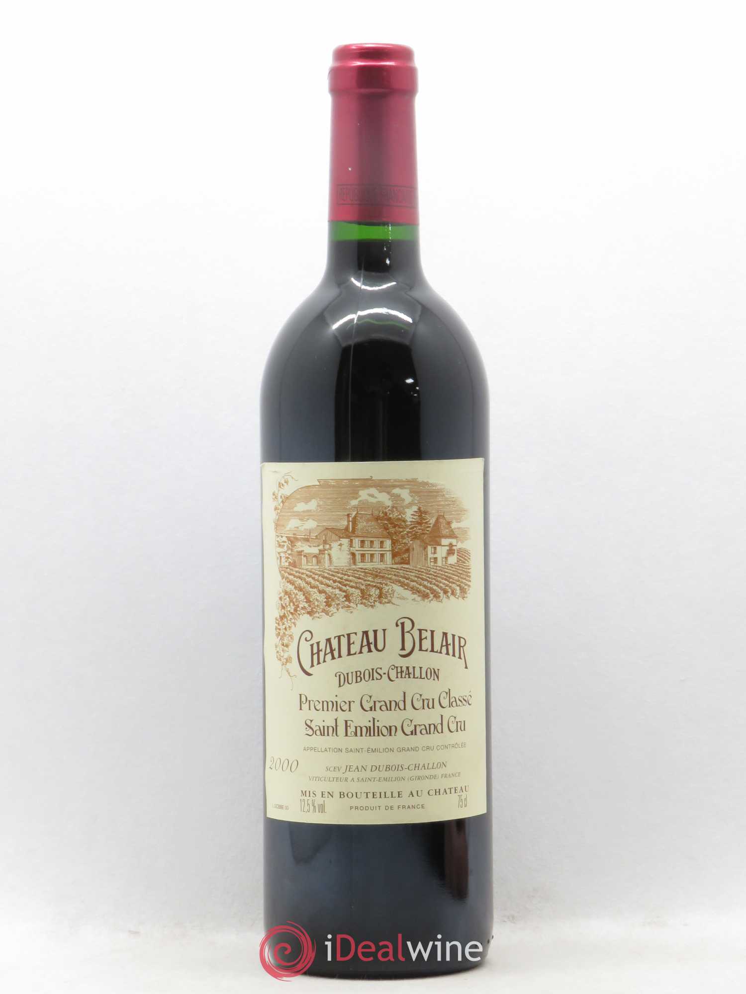 Château Belair (Belair-Monange) 1er Grand Cru Classé B 2000 - Lot de 1 bouteille - 0