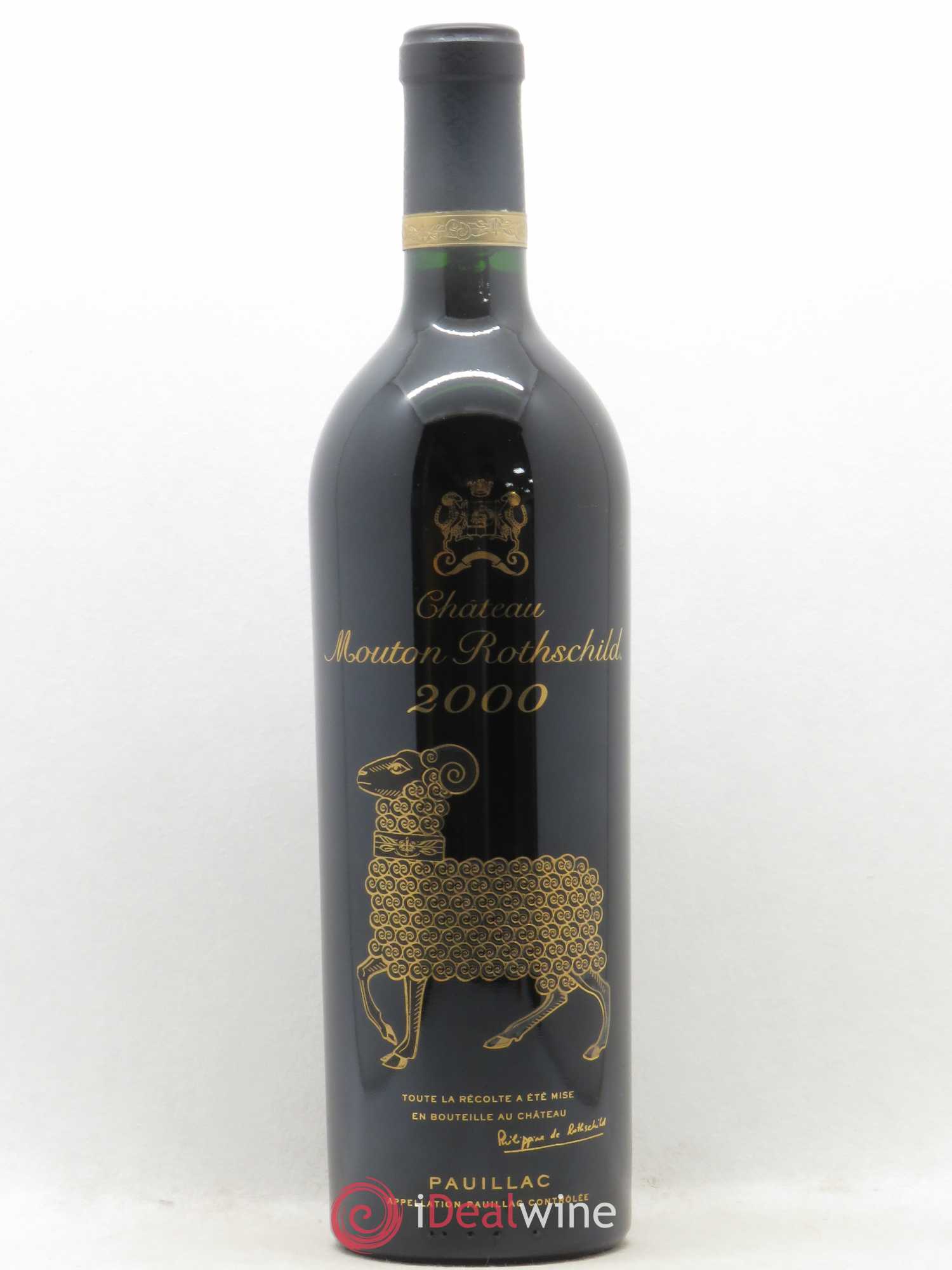 Château Mouton Rothschild 1er Grand Cru Classé 2000 - Lot de 1 bouteille - 0