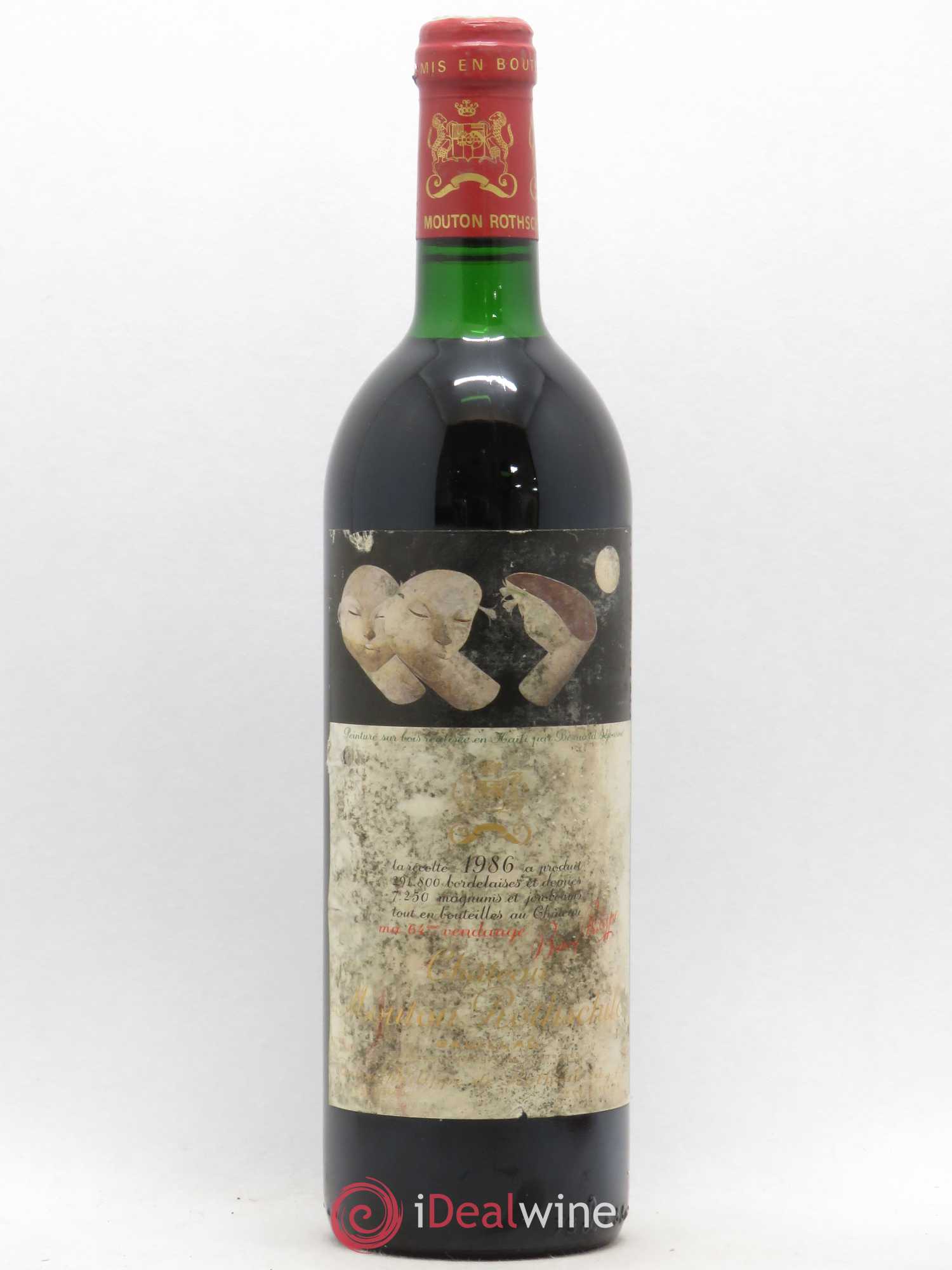 Château Mouton Rothschild 1er Grand Cru Classé 1986 - Lot de 1 bouteille - 0