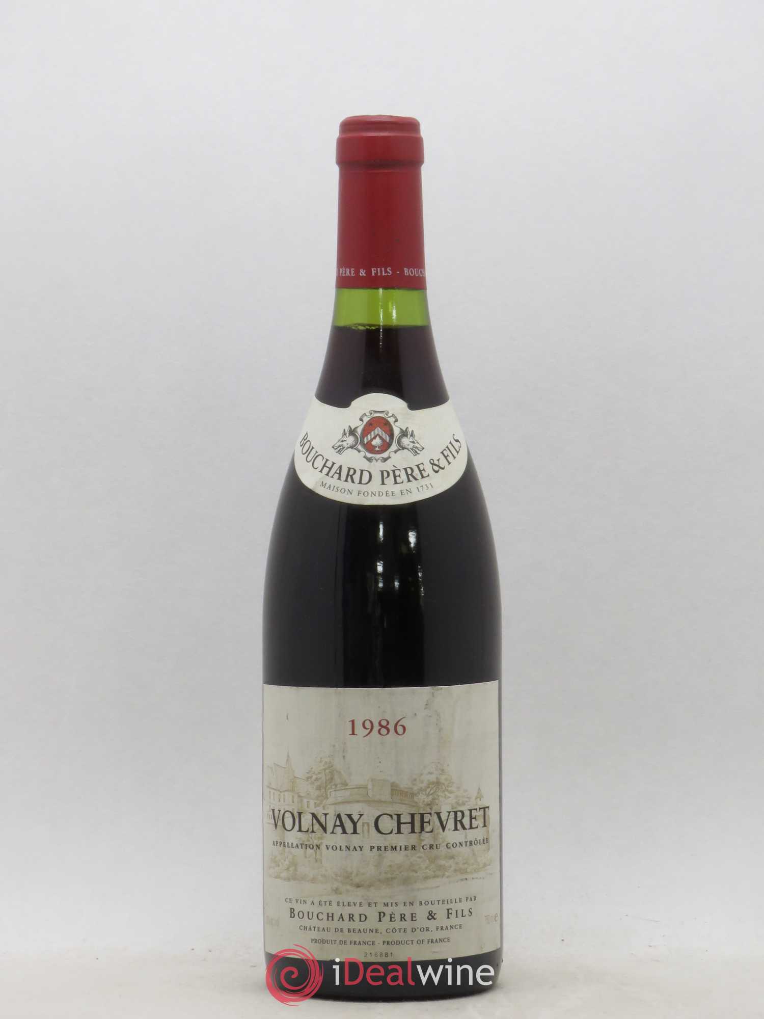 Volnay 1er Cru Chevret Bouchard Père et fils 1986 - Posten von 1 Flasche - 0