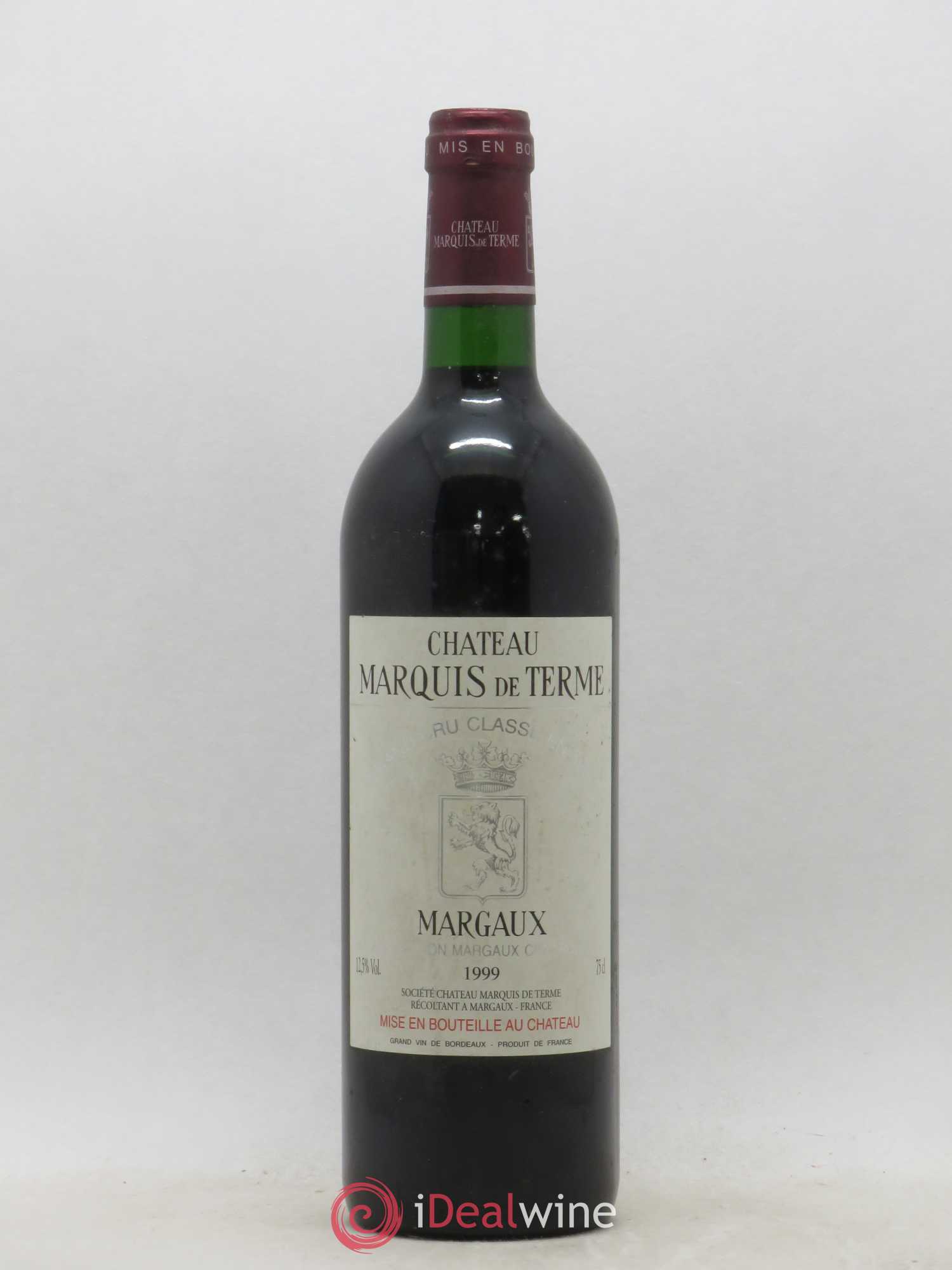 Château Marquis de Terme 4ème Grand Cru Classé 1999 - Lot de 1 bouteille - 0