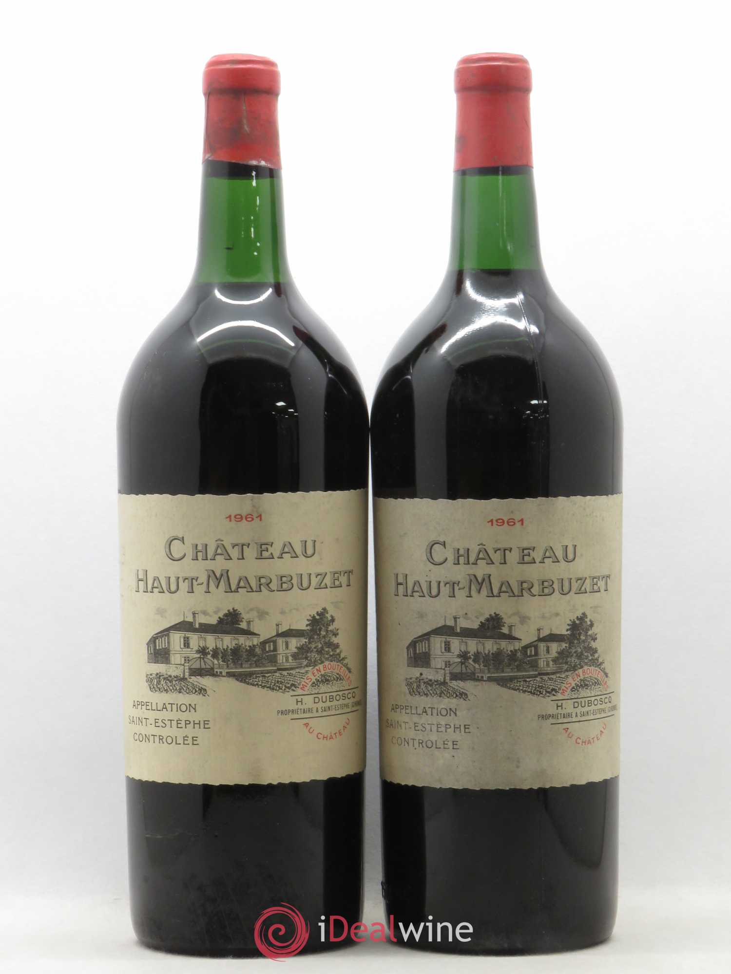 Château Haut Marbuzet 1961 - Lot de 2 magnums - 0