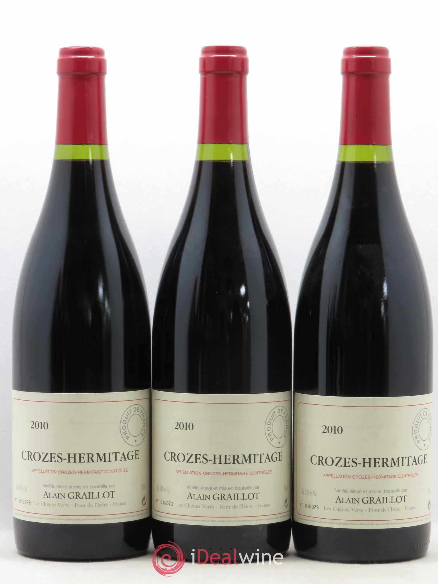 Crozes-Hermitage Domaine Graillot 2010 - Lot de 3 bouteilles - 0