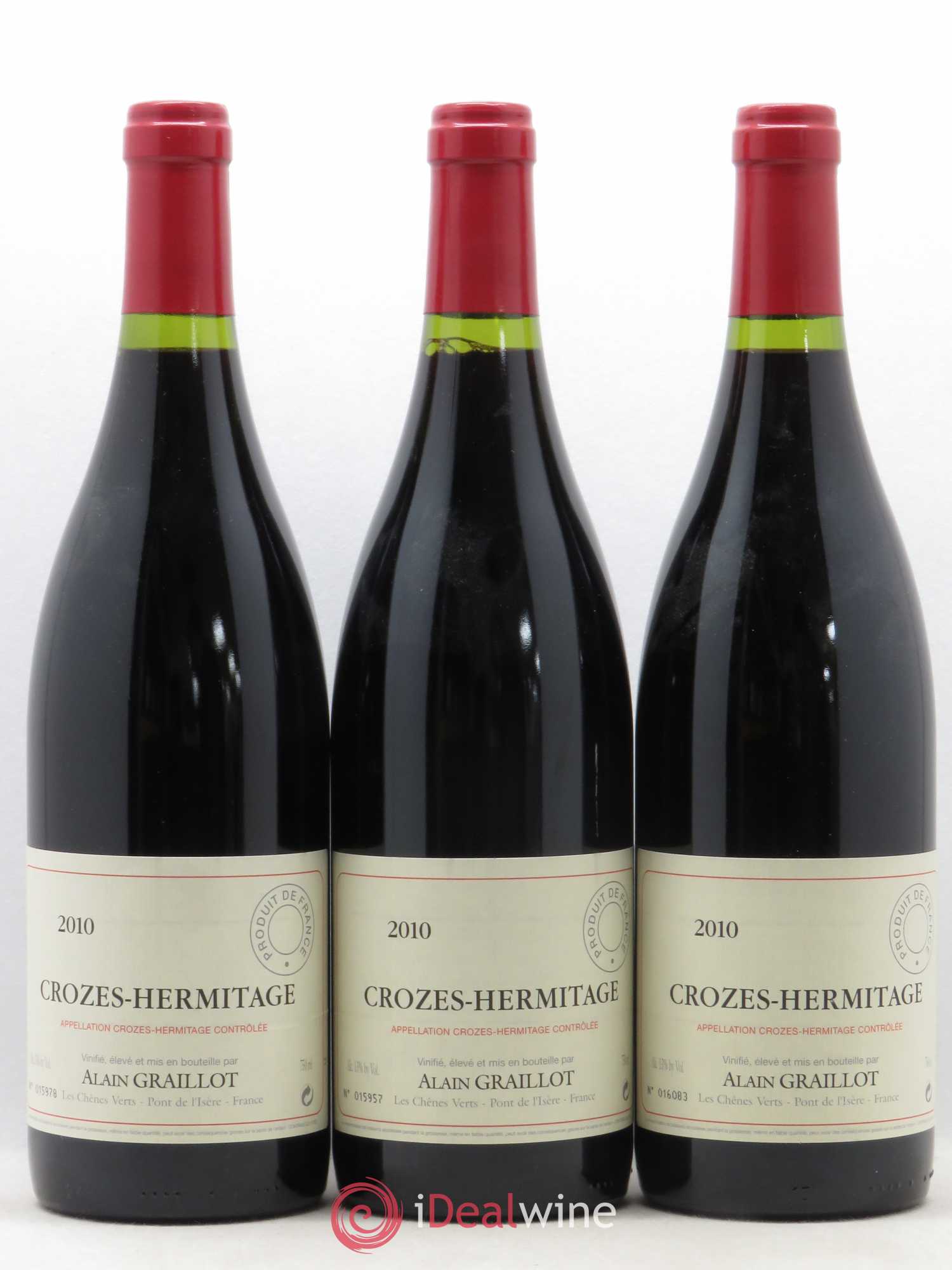 Crozes-Hermitage Domaine Graillot 2010 - Lot de 3 bouteilles - 0