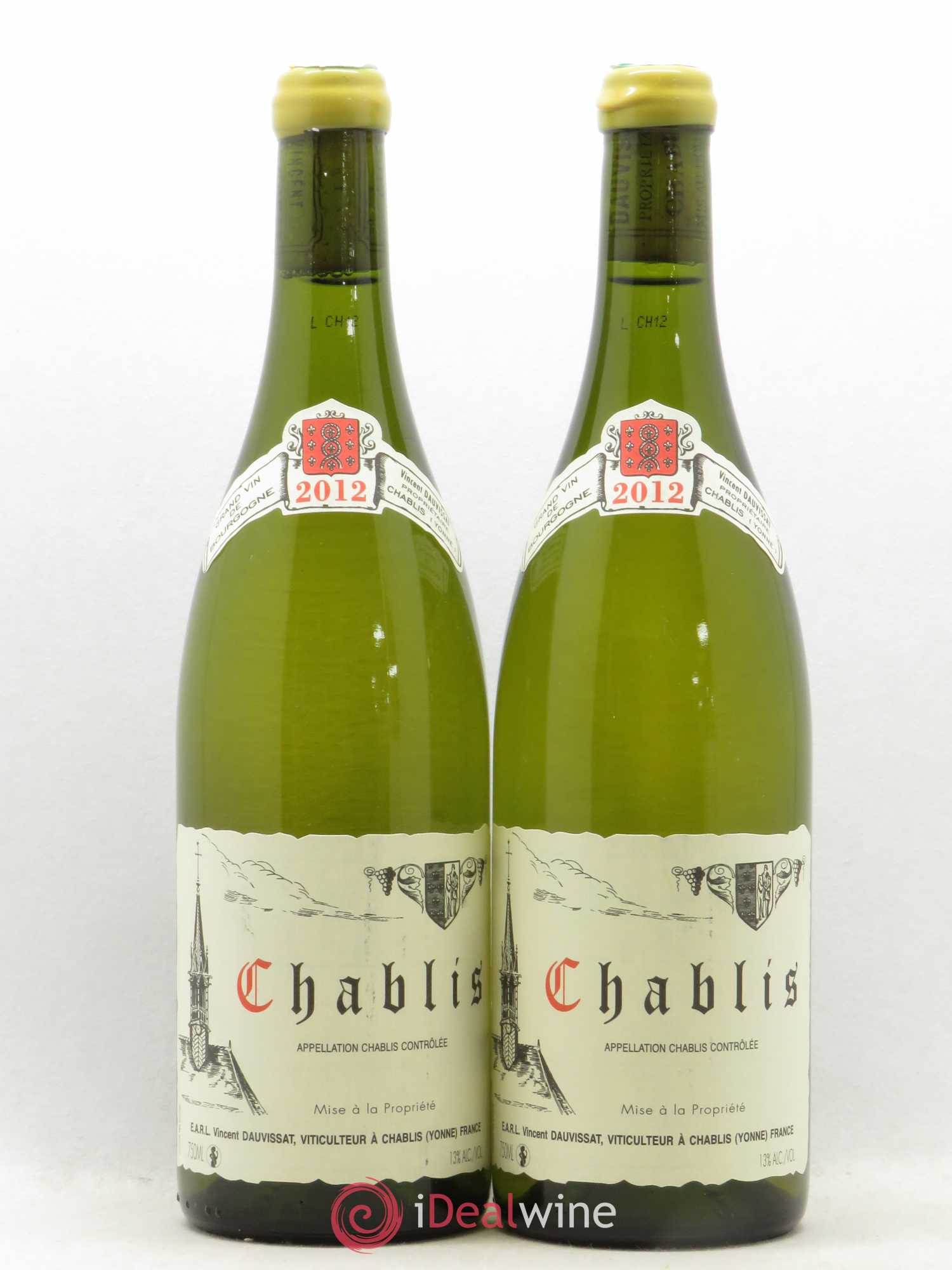 Chablis Vincent Dauvissat (Domaine) 2012 - Lot de 2 bouteilles - 0