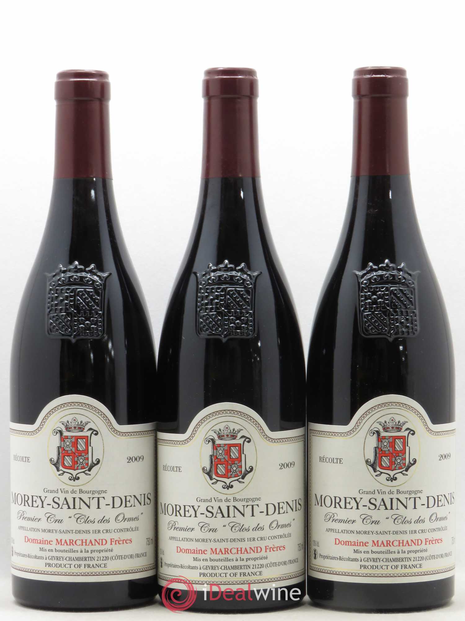 Morey-Saint-Denis 1er Cru Clos Des Ormes Marchand Frères 2009 - Posten von 3 Flaschen - 0