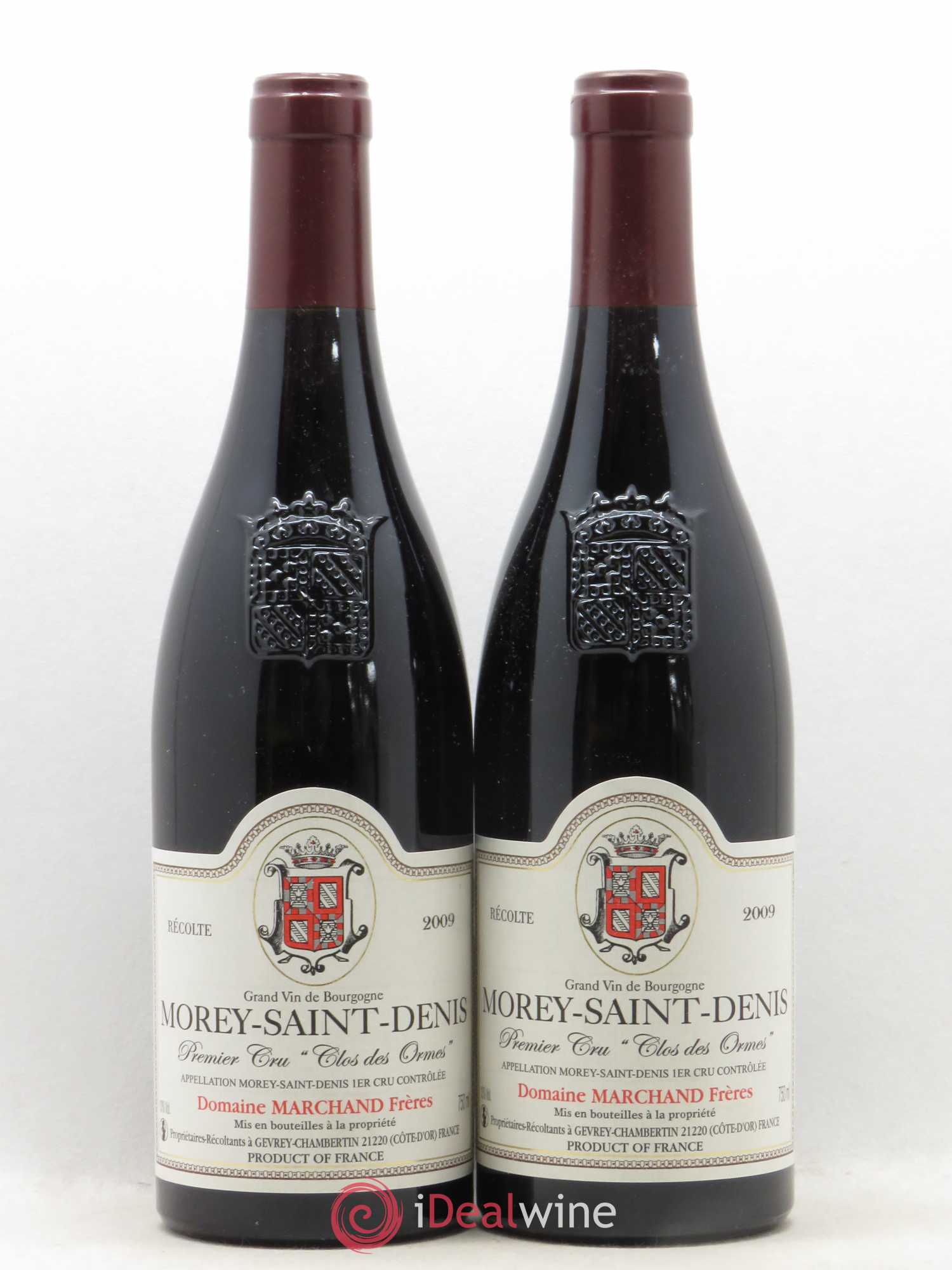 Morey-Saint-Denis 1er Cru Clos Des Ormes Marchand Frères 2009 - Posten von 2 Flaschen - 0
