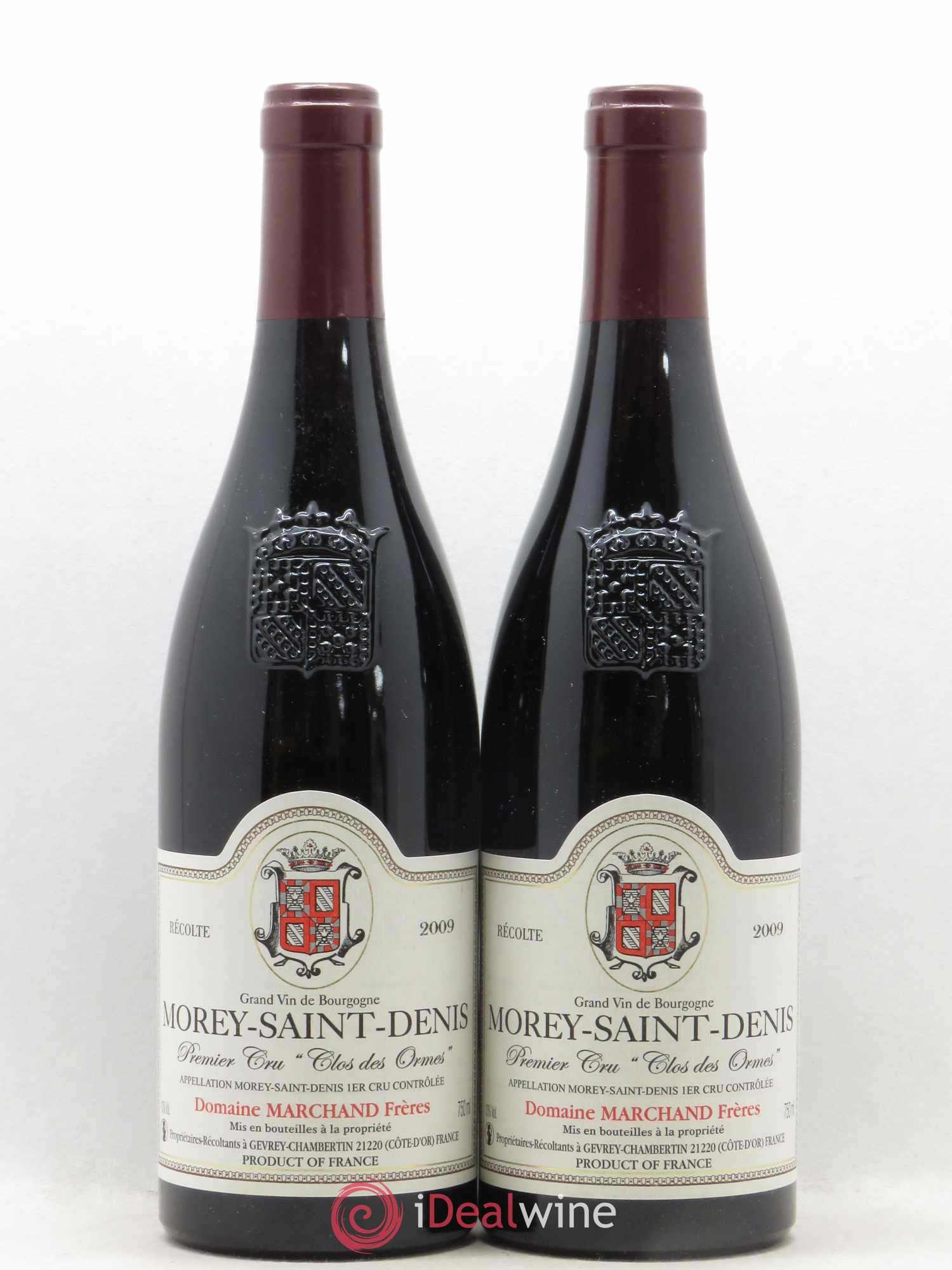 Morey-Saint-Denis 1er Cru Clos Des Ormes Marchand Frères 2009 - Posten von 2 Flaschen - 0