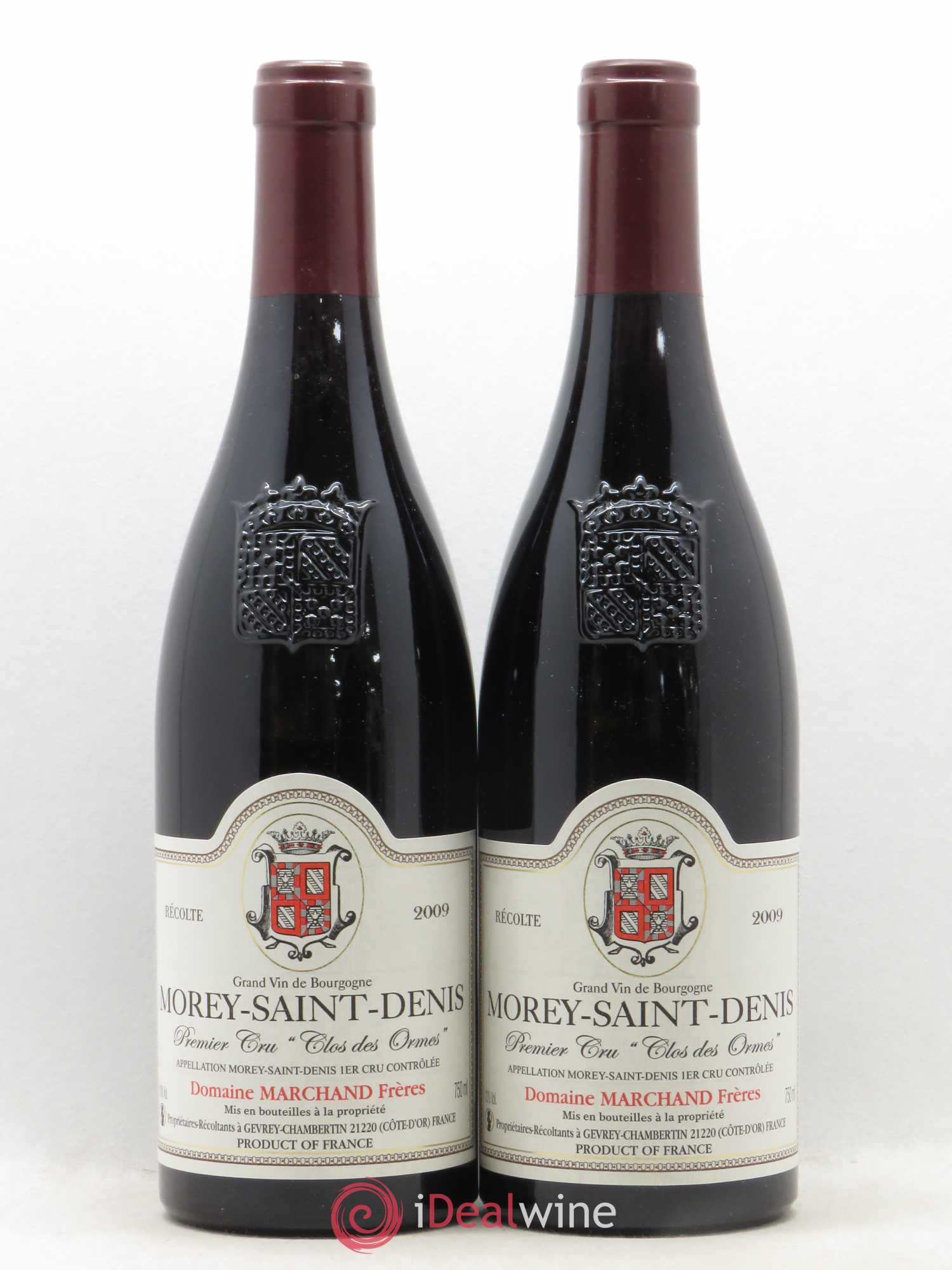 Morey-Saint-Denis 1er Cru Clos Des Ormes Marchand Frères 2009 - Posten von 2 Flaschen - 0