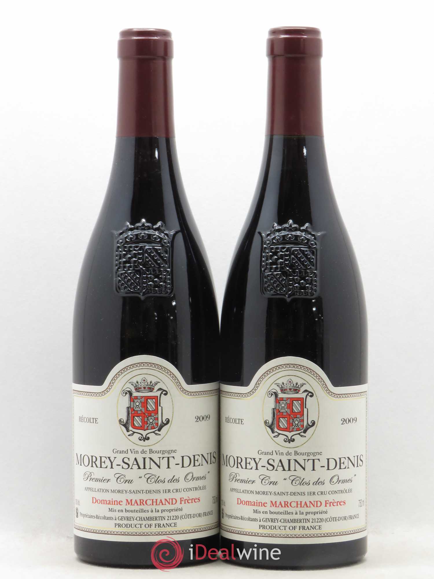 Morey-Saint-Denis 1er Cru Clos Des Ormes Marchand Frères 2009 - Posten von 2 Flaschen - 0