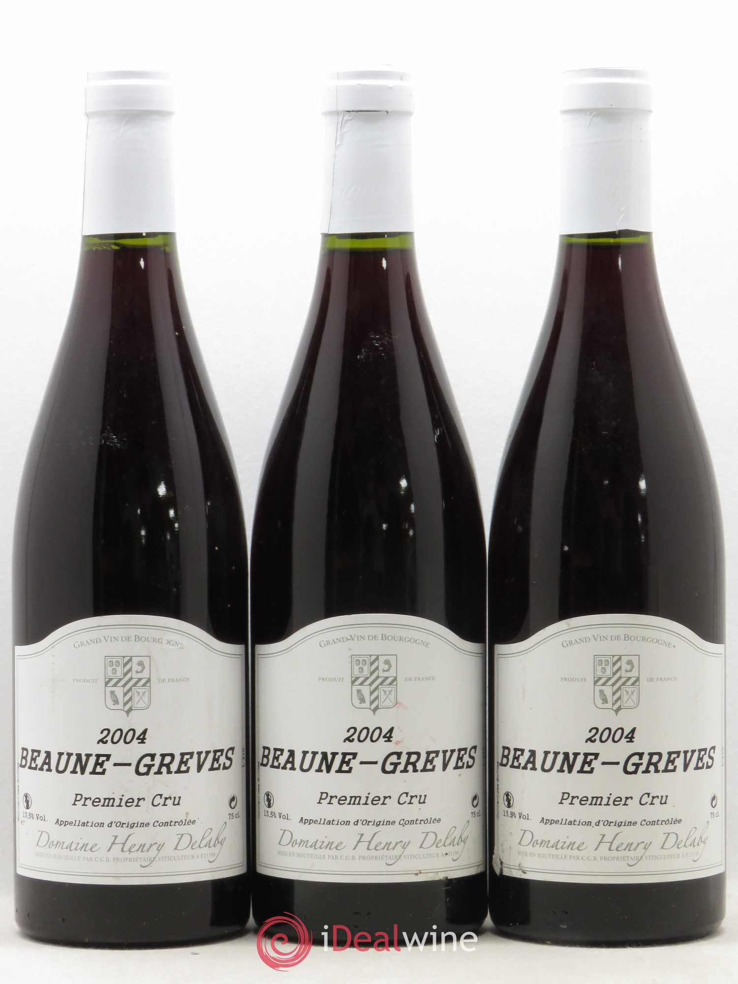 Beaune 1er Cru Grèves Henry Delaby 2004 - Posten von 3 Flaschen - 0