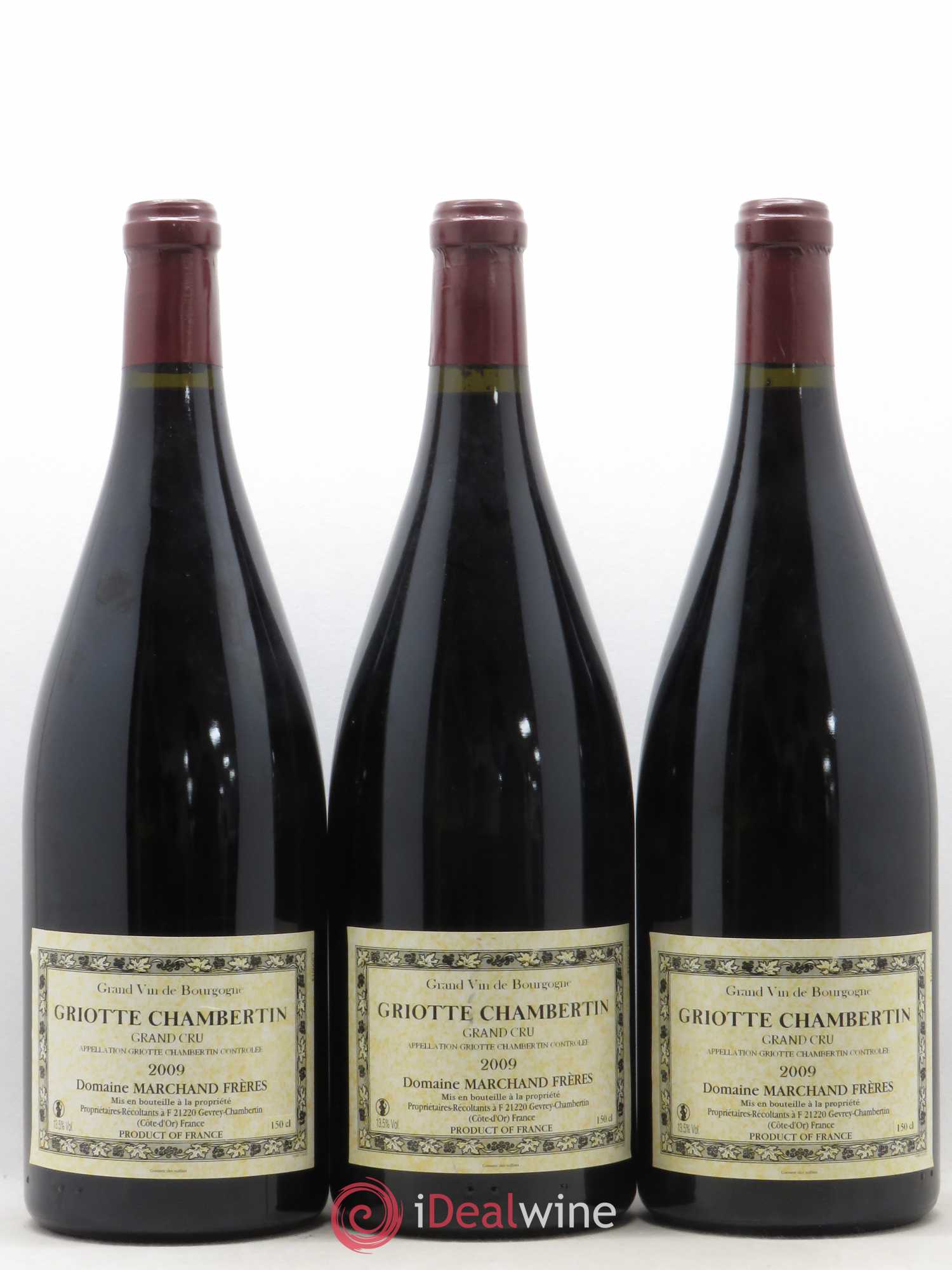 Griotte-Chambertin Grand Cru Marchand Frères 2009 - Lot de 3 magnums - 0