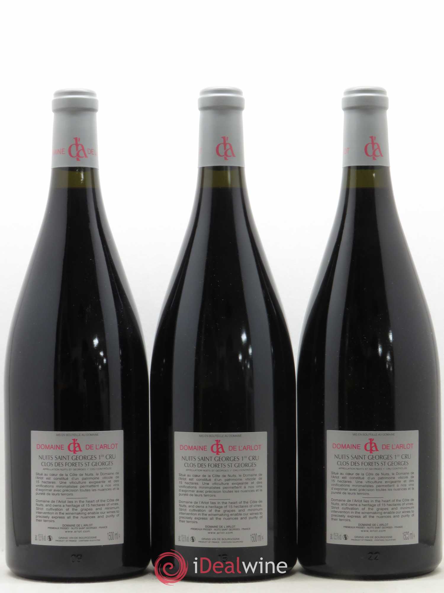 Nuits-Saint-Georges 1er Cru Clos des Forêts Saint-Georges Domaine de l'Arlot 2013 - Lot de 3 magnums - 1