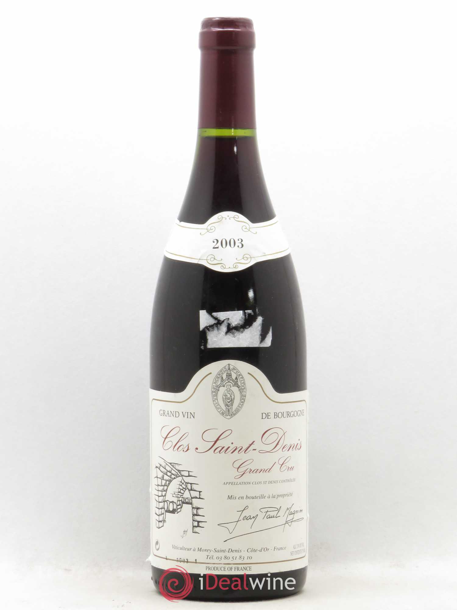 Clos Saint-Denis Grand Cru Jean-Paul Magnien 2003 - Lot de 1 bouteille - 0