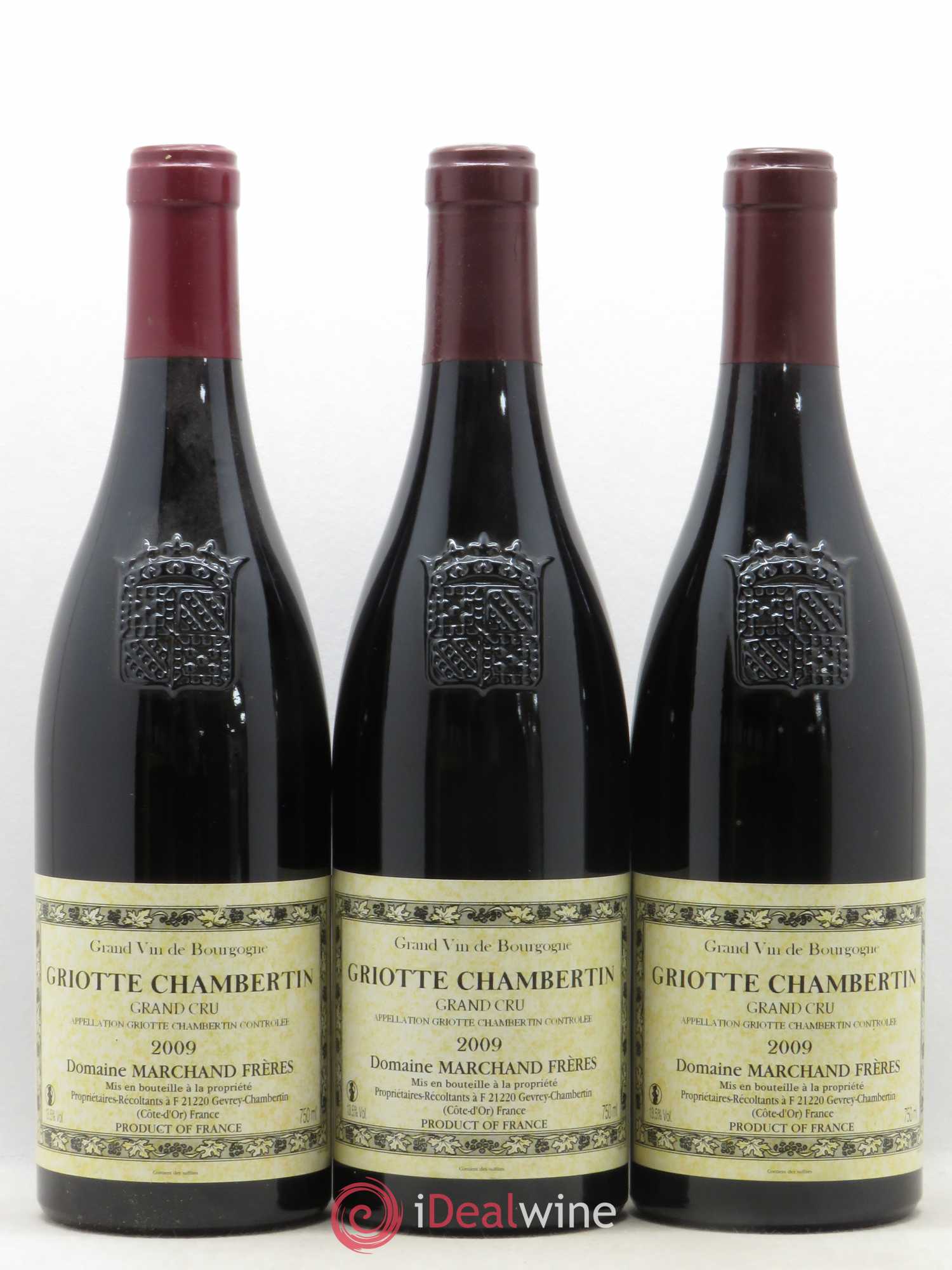 Griotte-Chambertin Grand Cru Marchand Frères 2009 - Lot de 3 bouteilles - 0