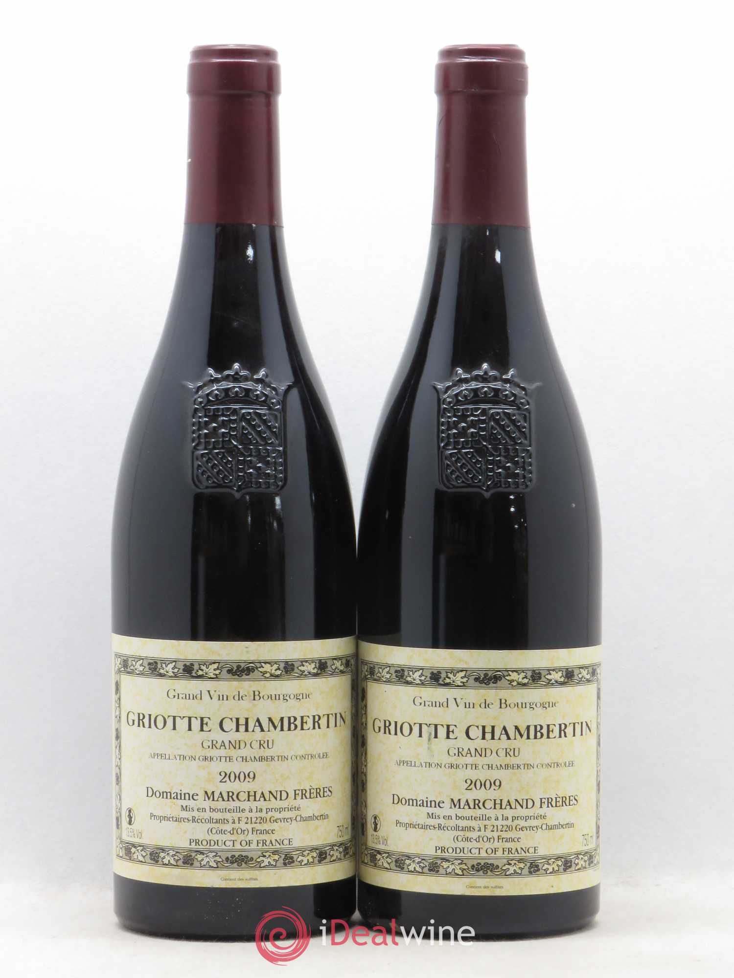 Griotte-Chambertin Grand Cru Marchand Frères 2009 - Lot de 2 bouteilles - 0