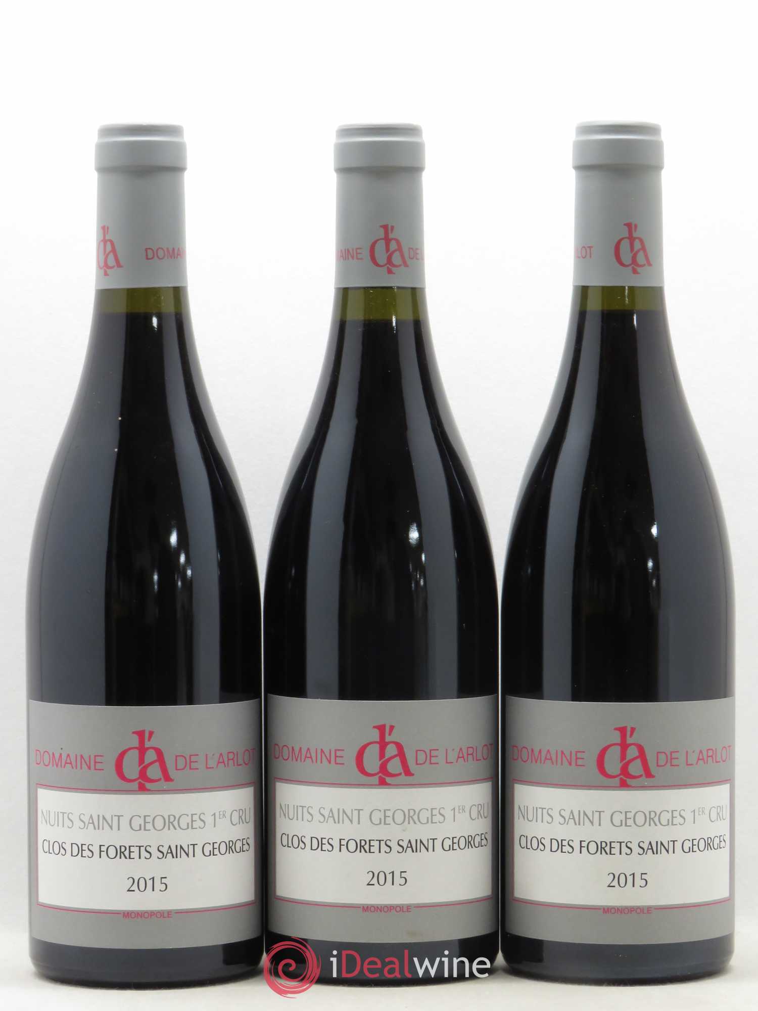 Nuits-Saint-Georges 1er Cru Clos des Forêts Saint-Georges Domaine de l'Arlot 2015 - Lot de 3 bouteilles - 0