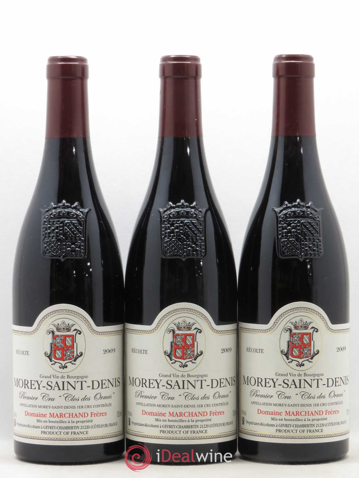 Morey-Saint-Denis 1er Cru Clos Des Ormes Marchand Frères 2009 - Lotto di 3 bottiglie - 0
