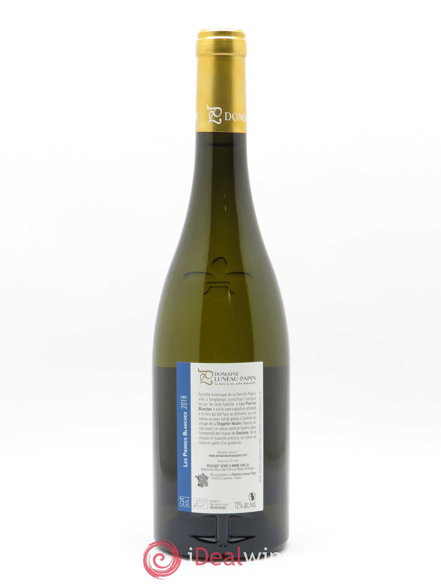 Muscadet-Sèvre-et-Maine Les Pierres Blanches Luneau-Papin 2018 - Posten von 1 Flasche - 1
