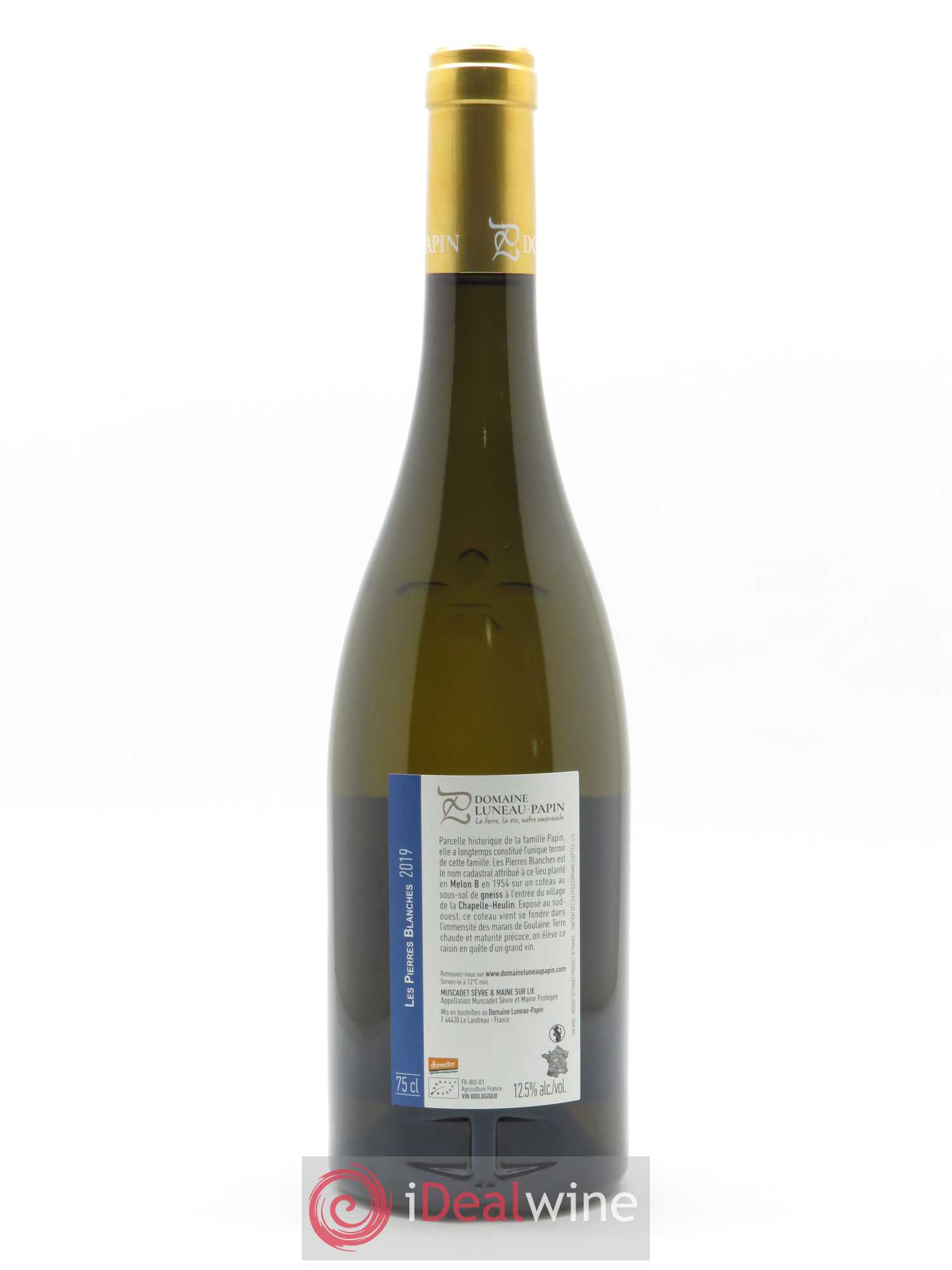 Muscadet-Sèvre-et-Maine Les Pierres Blanches Luneau-Papin 2019 - Lot de 1 bouteille - 1