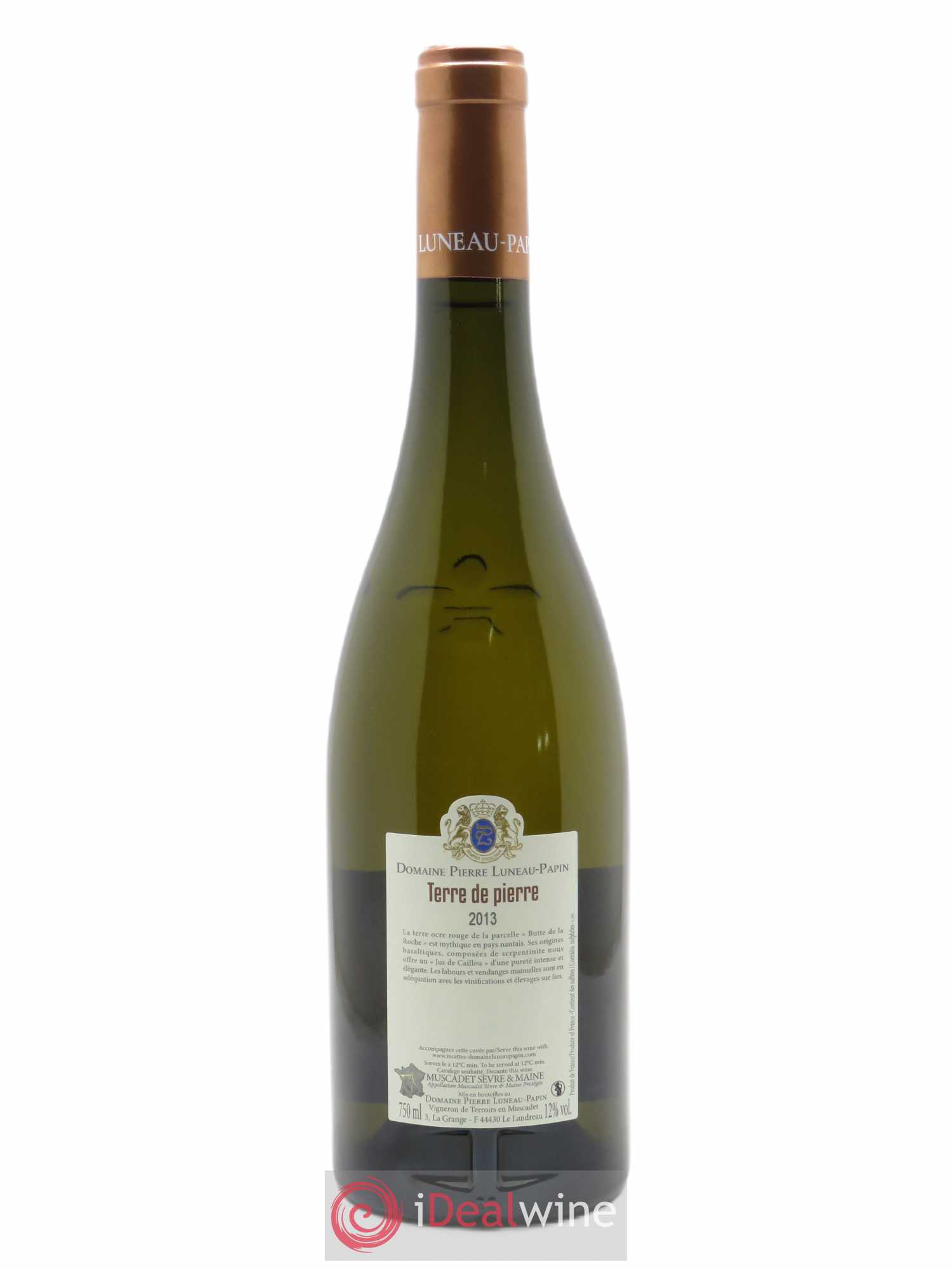 Muscadet-Sèvre-et-Maine sur lie Terre de Pierre Luneau-Papin 2013 - Lot de 1 bouteille - 1