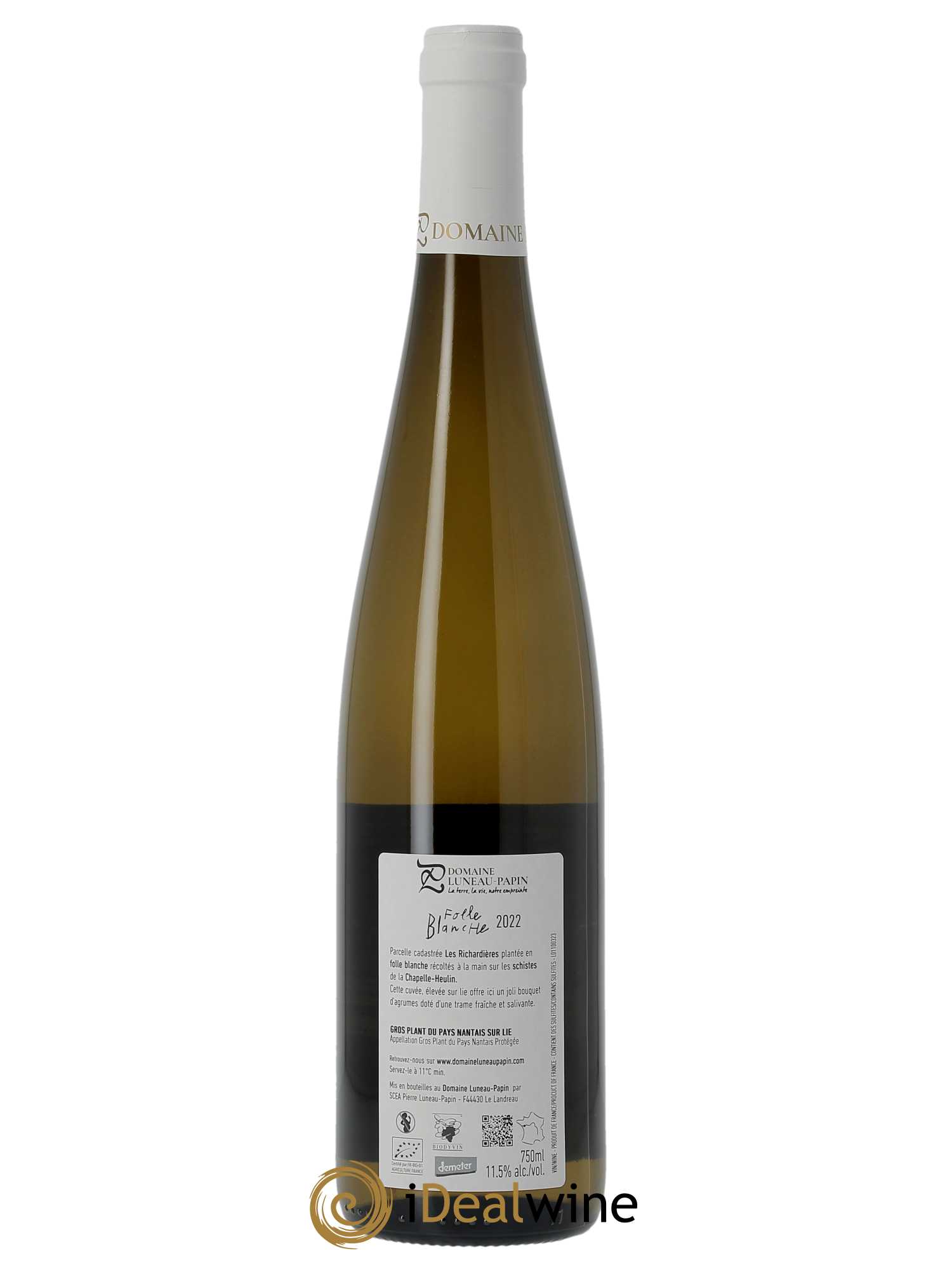 Gros Plant du Pays Nantais Folle Blanche Luneau-Papin 2022 - Lot of 1 bottle - 1
