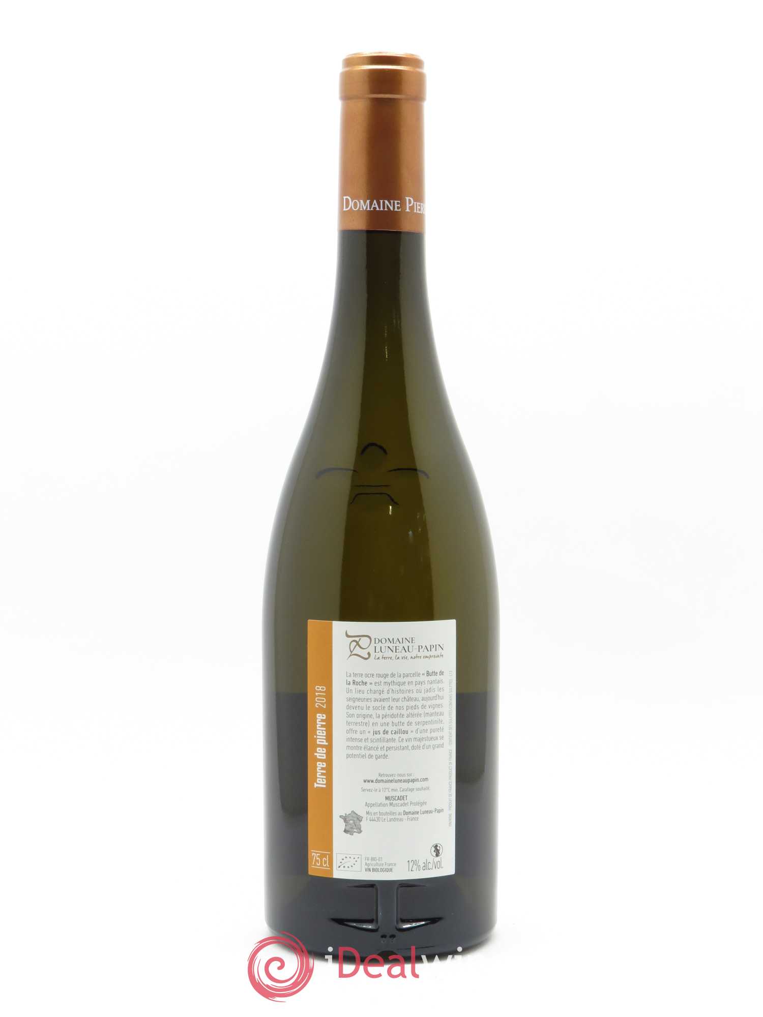 Muscadet-Sèvre-et-Maine sur lie Terre de Pierre Luneau-Papin 2018 - Lot de 1 bouteille - 1