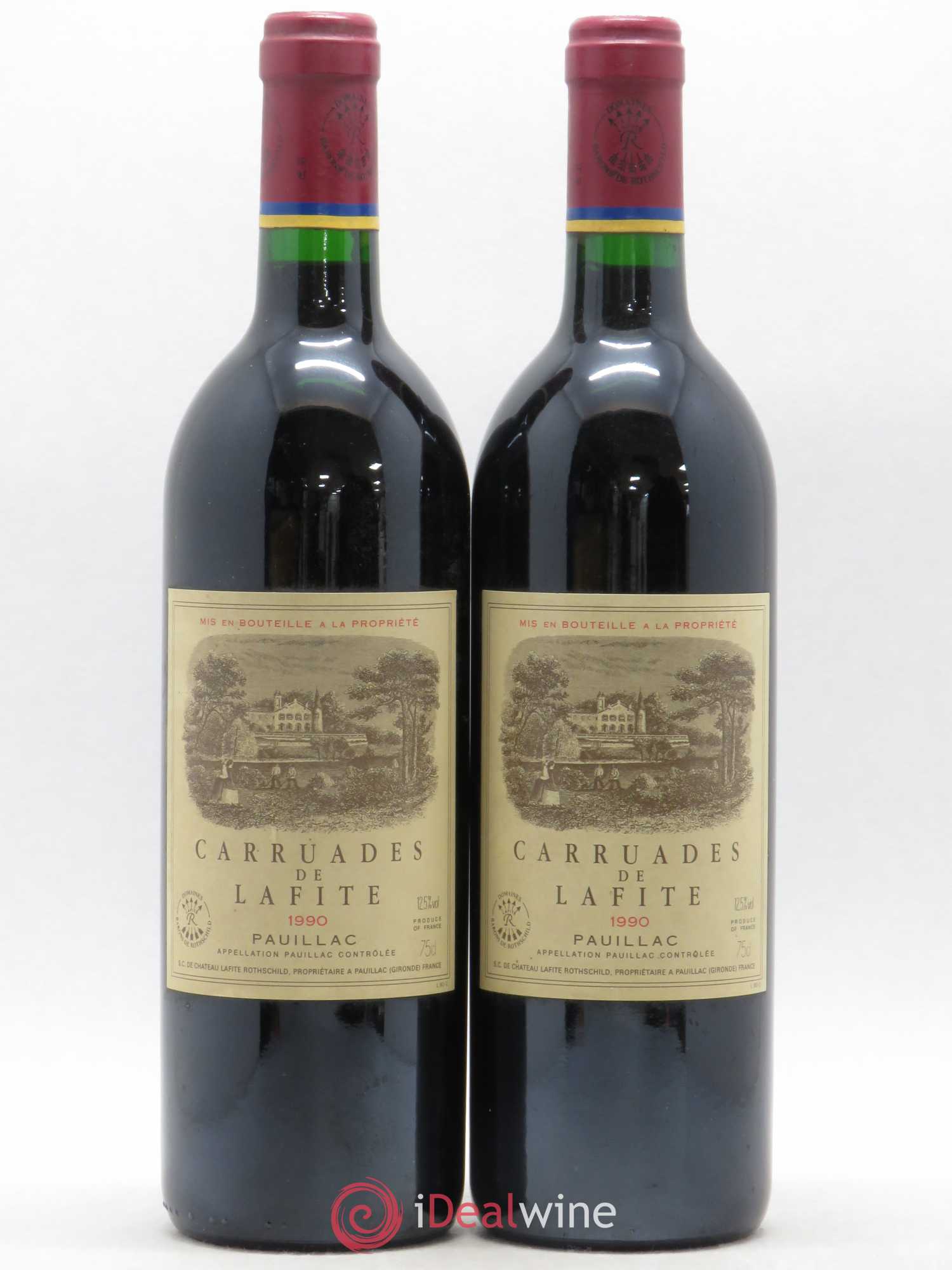 Carruades de Lafite Rothschild Second Vin 1990 - Lot de 2 bouteilles - 0