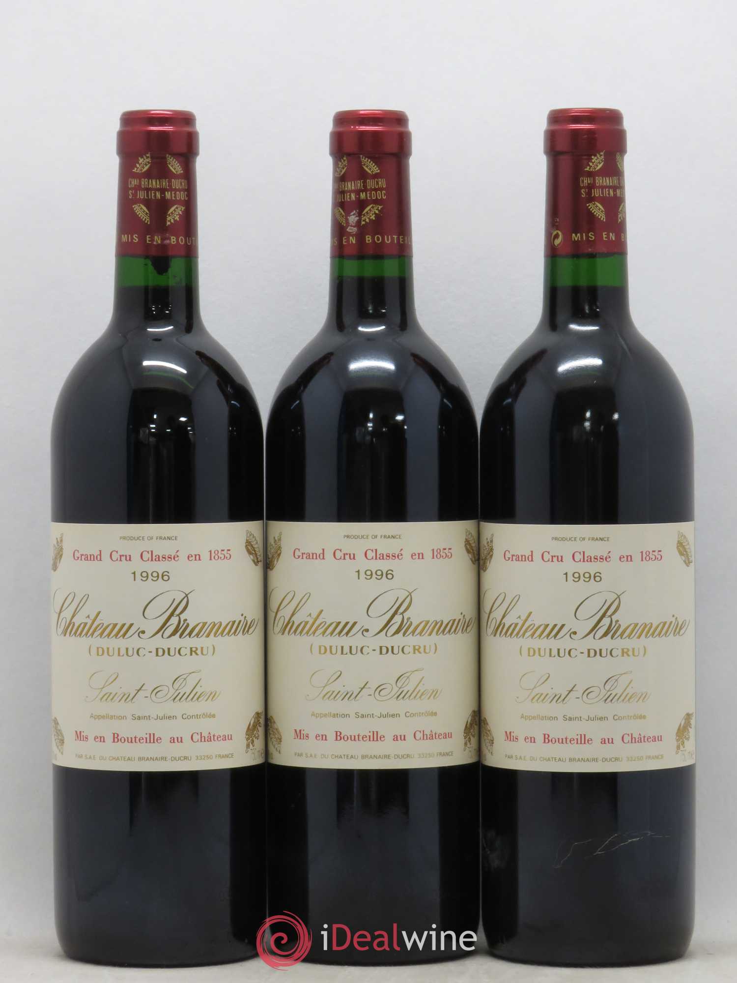 Château Branaire Ducru 4ème Grand Cru Classé 1996 - Lot de 12 bouteilles - 1