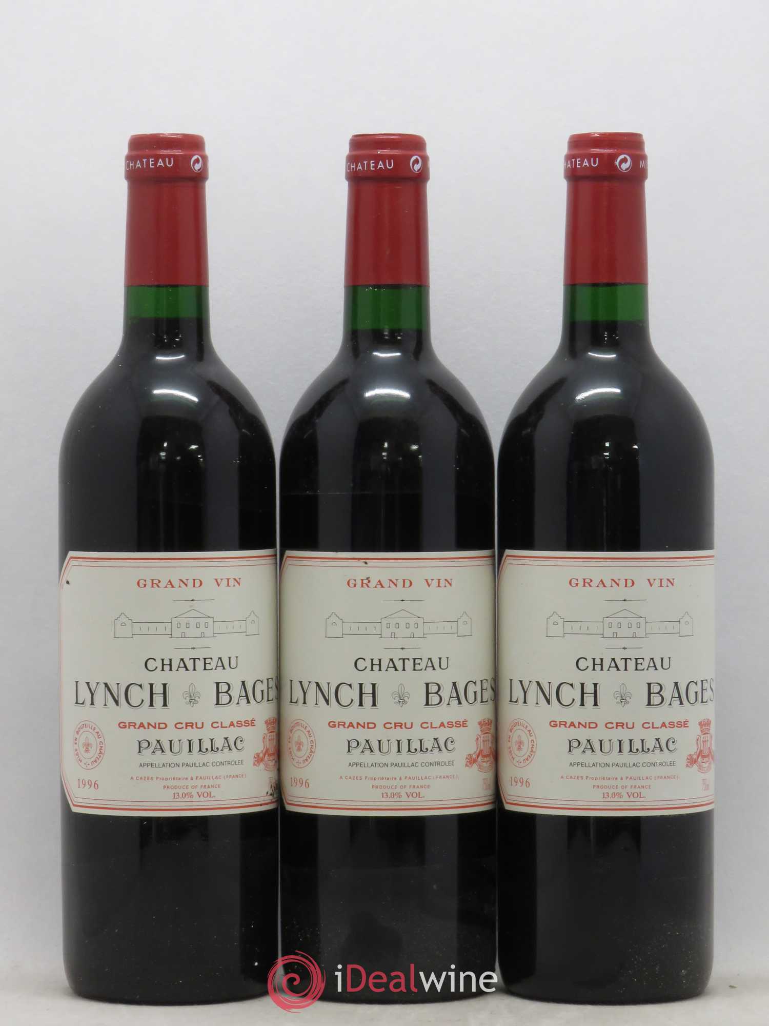 Château Lynch Bages 5ème Grand Cru Classé 1996 - Lot de 12 bouteilles - 1