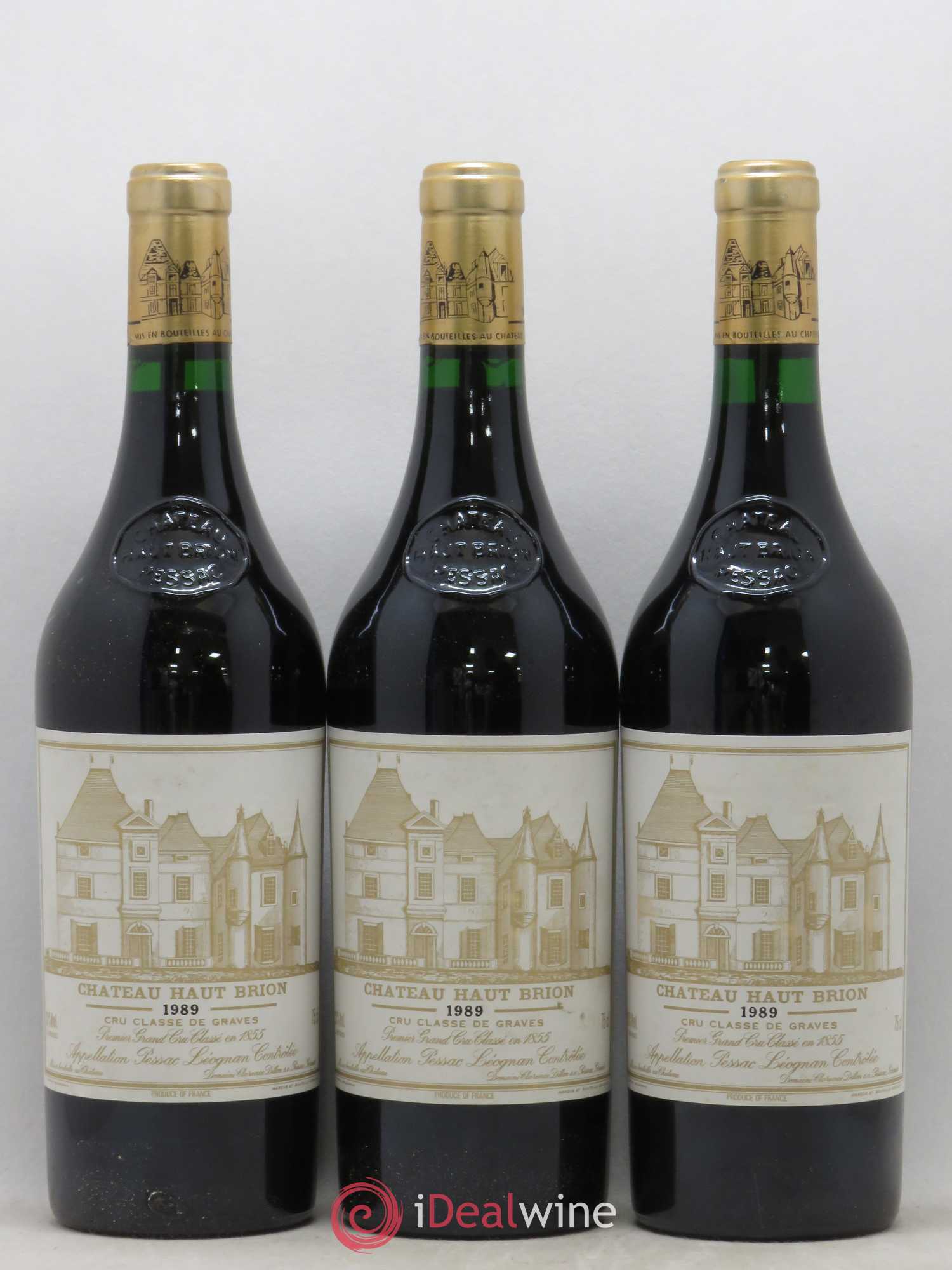Château Haut Brion 1er Grand Cru Classé 1989 - Lot de 3 bouteilles - 0