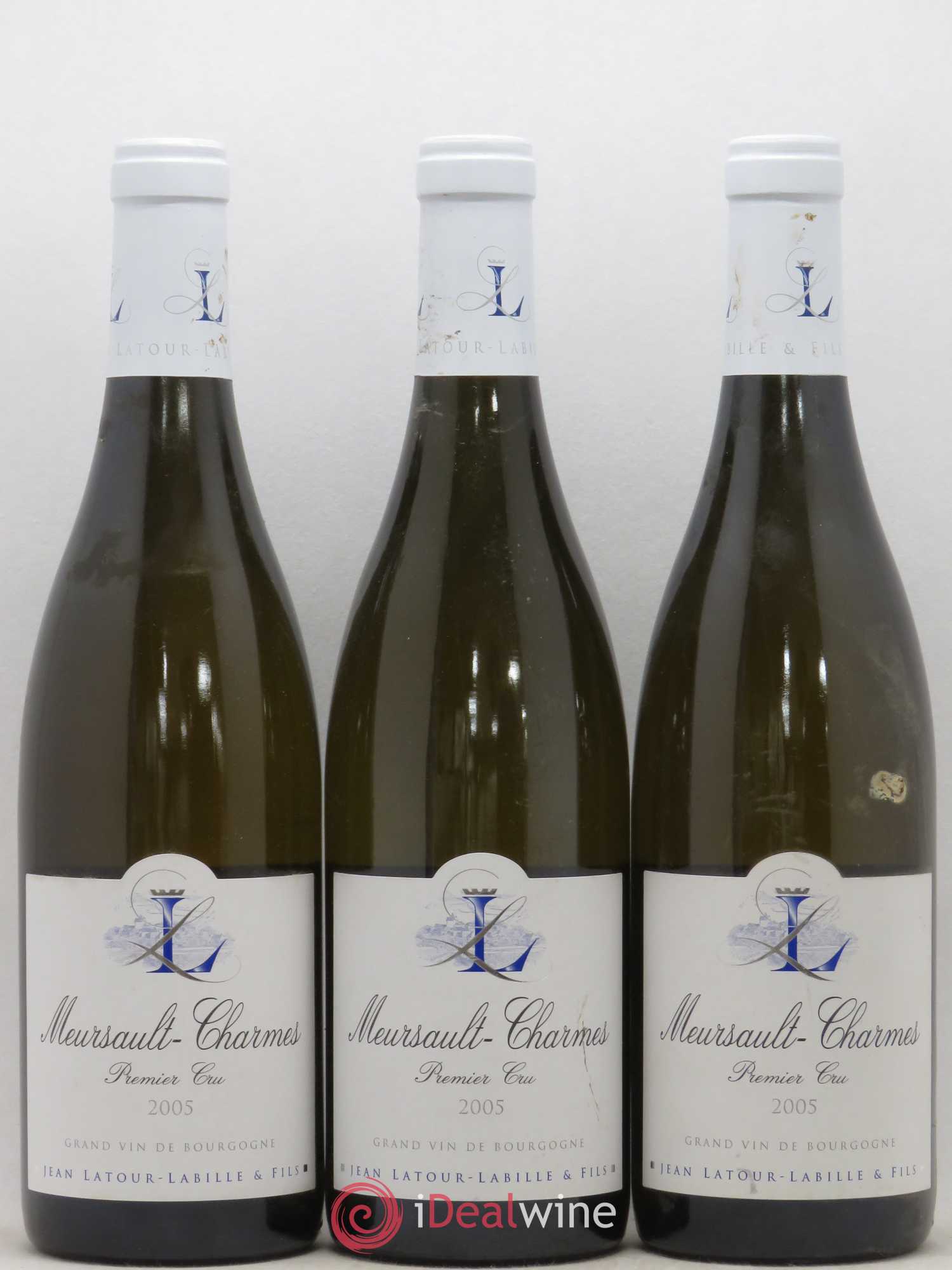 Meursault 1er Cru Charmes Latour-Labille 2005 - Posten von 6 Flaschen - 2