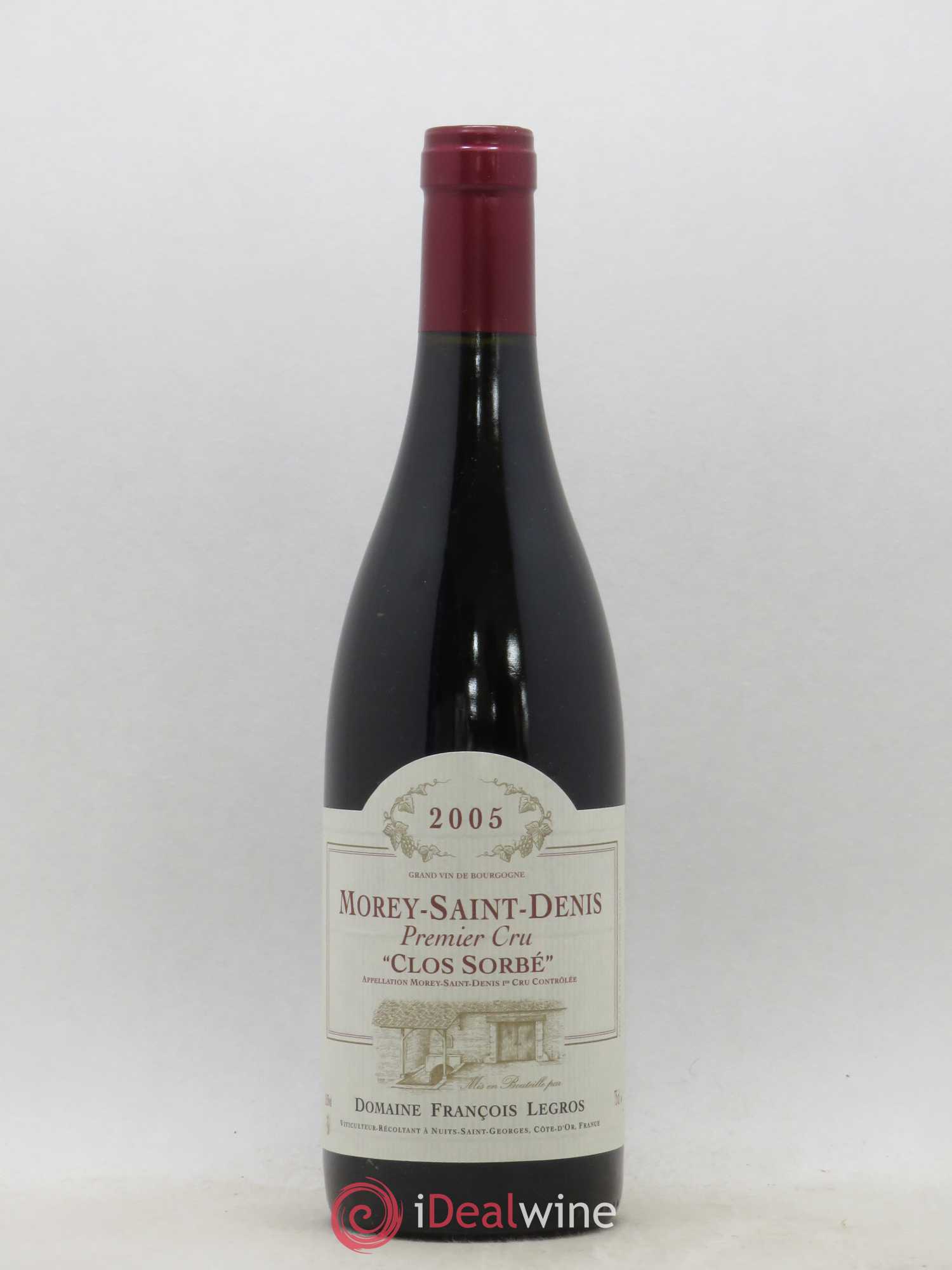Morey-Saint-Denis 1er Cru Clos Sorbé Francois Legros 2005 - Posten von 1 Flasche - 0