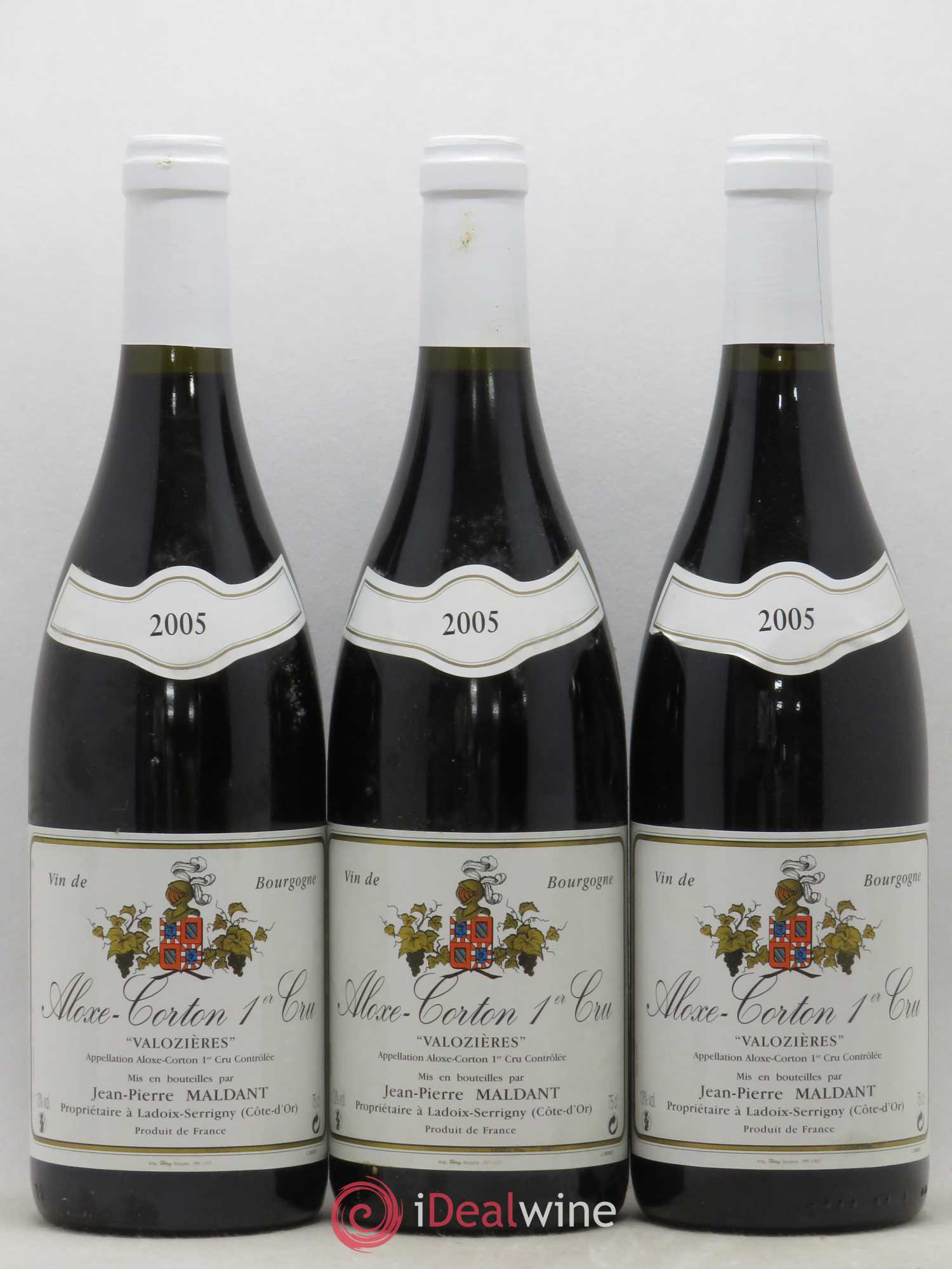 Aloxe-Corton 1er Cru Valozieres Jean Pierre Maldant 2005 - Posten von 6 Flaschen - 2