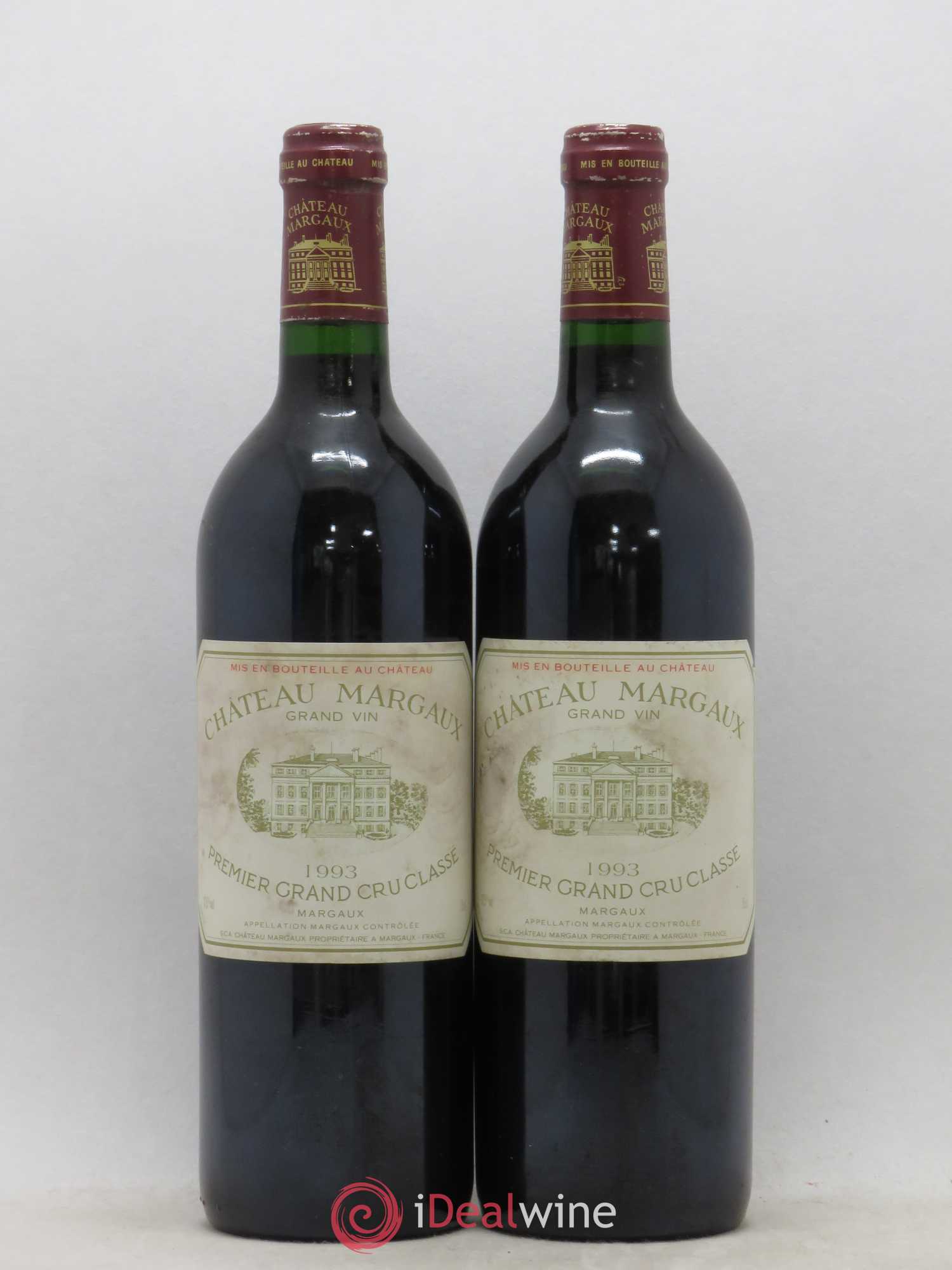 Château Margaux 1er Grand Cru Classé 1993 - Lot de 2 bouteilles - 0