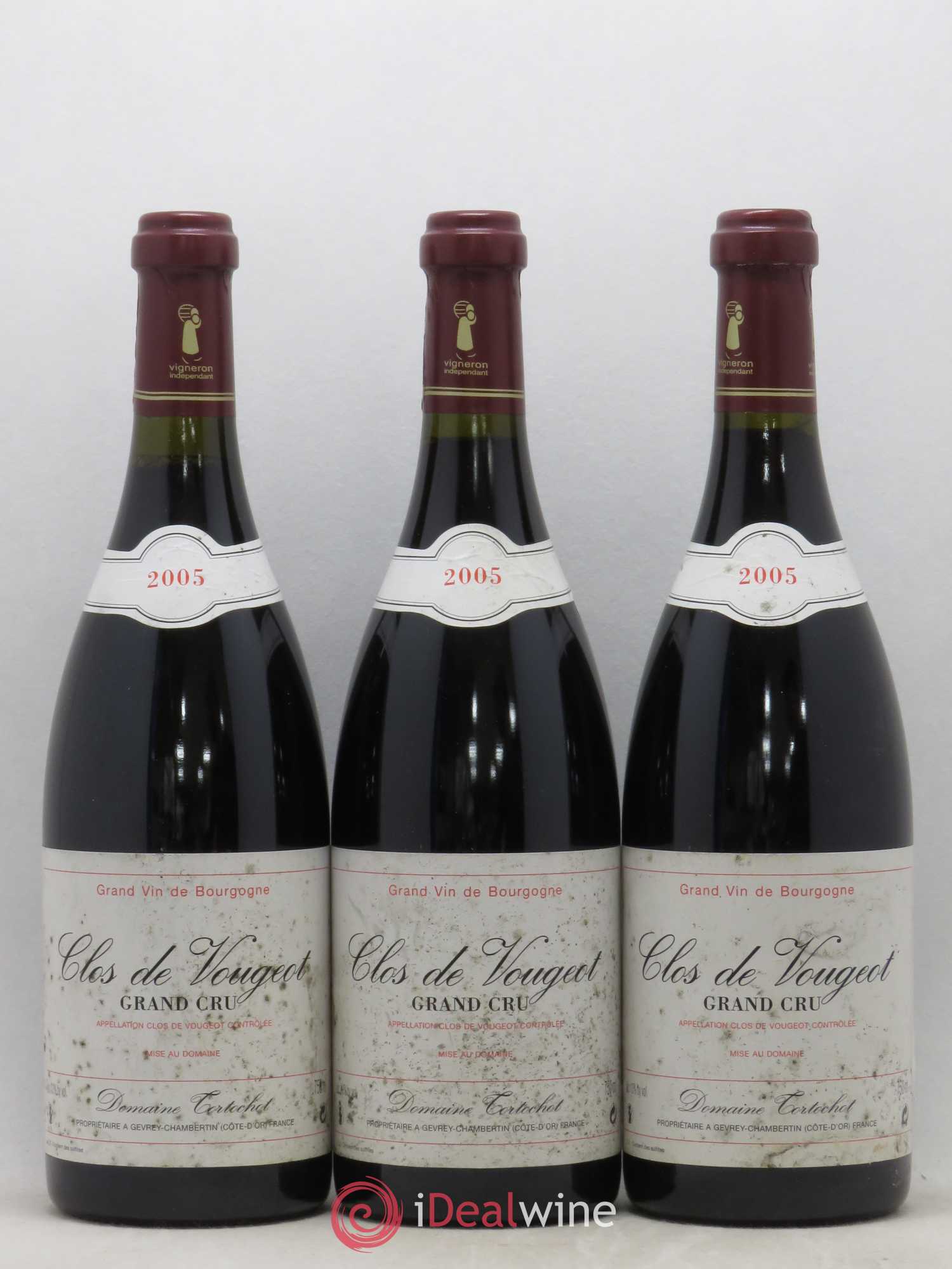 Clos de Vougeot Grand Cru Tortochot (Domaine) 2005 - Lot de 3 bouteilles - 0