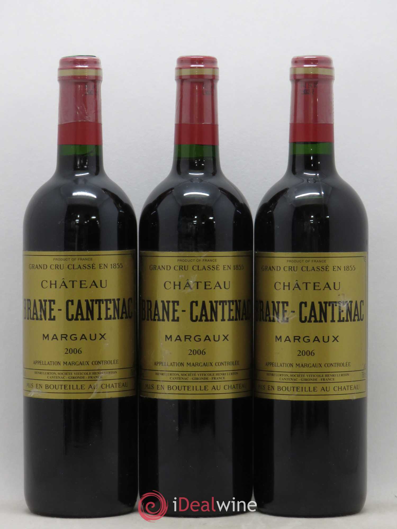 Château Brane Cantenac 2ème Grand Cru Classé 2006 - Lot de 3 bouteilles - 0