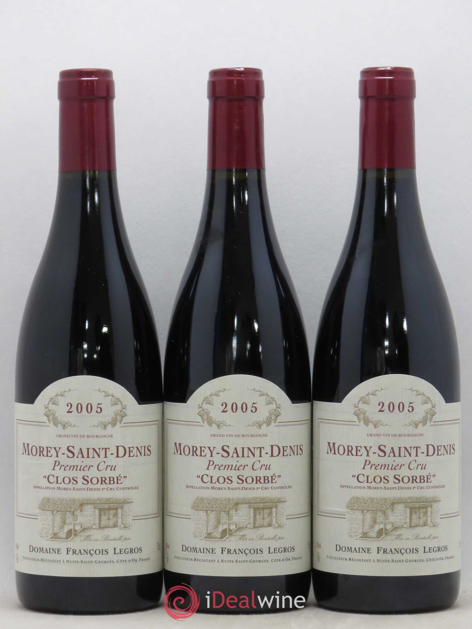 Morey-Saint-Denis 1er Cru Clos Sorbé Francois Legros 2005 - Lot de 6 bouteilles - 2